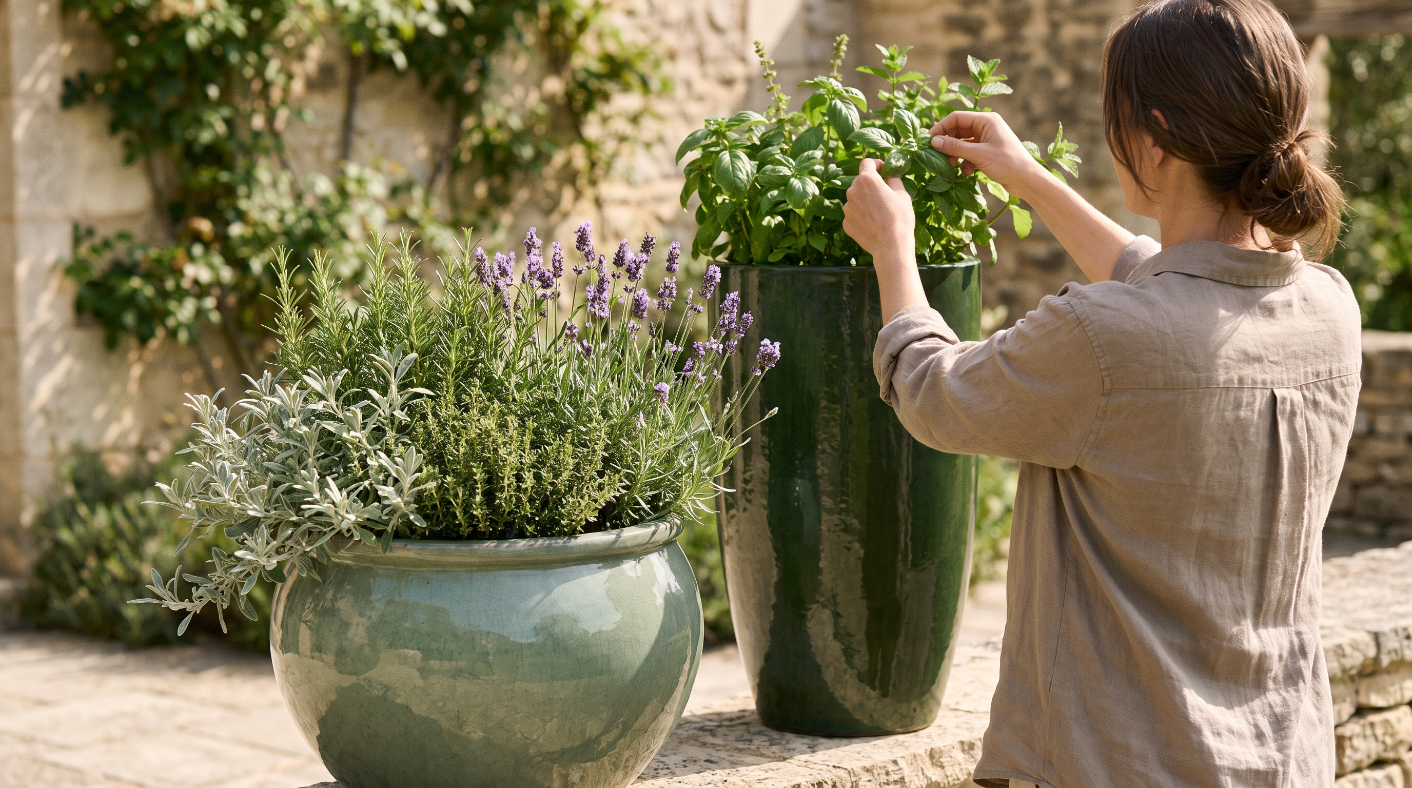 Potager d'aromates en pots : réussir sa composition