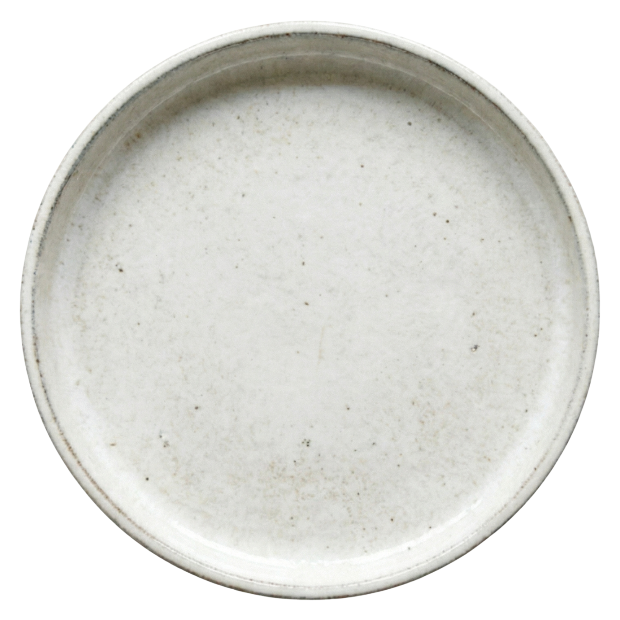 40cm cream saucer, handmade in glazed terracotta