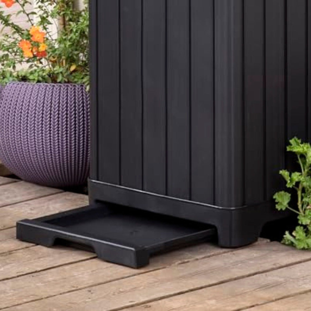 Baltimore Outdoor Plastic Bin 125L, 87.4x41x41cm, Black