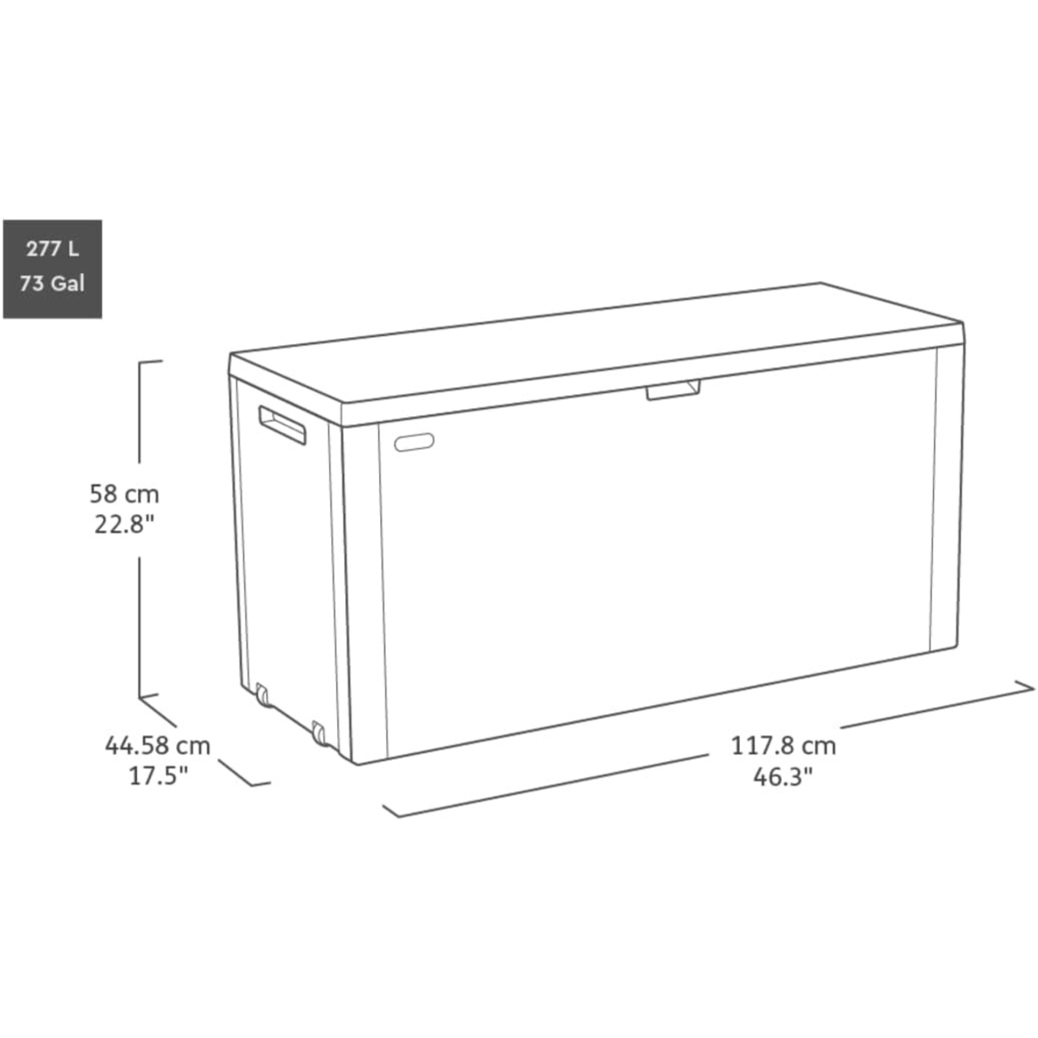 EMILY 280L brown garden storage box