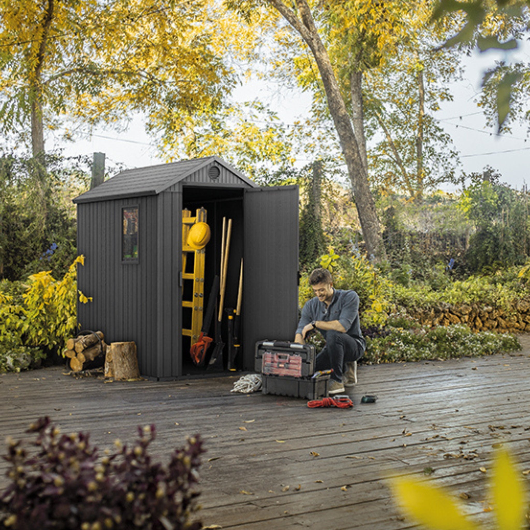 Abri de jardin 2,3 m² DARWIN 4x6 Vert