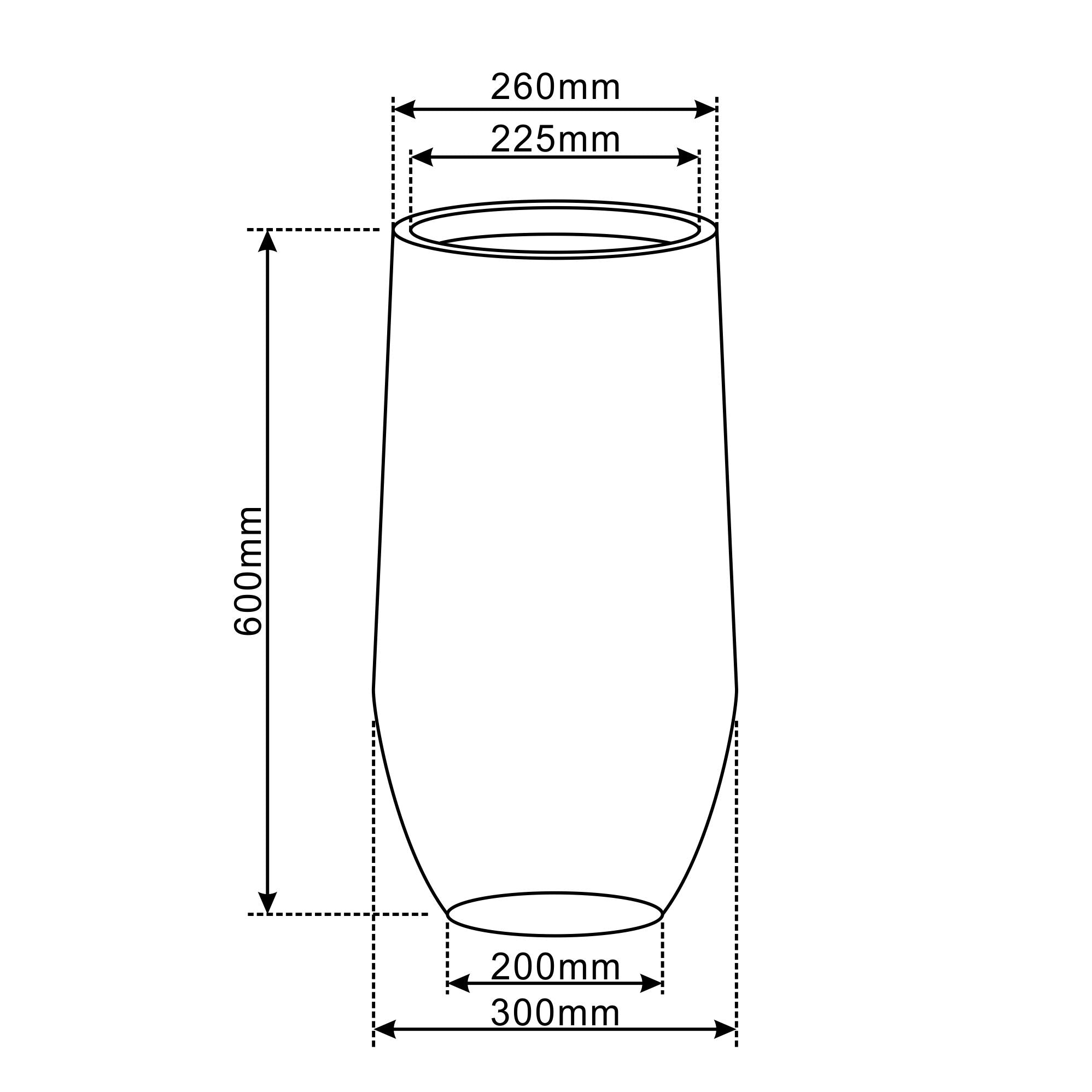 Cache-pot pré percé ZENITH 30x60cm brun