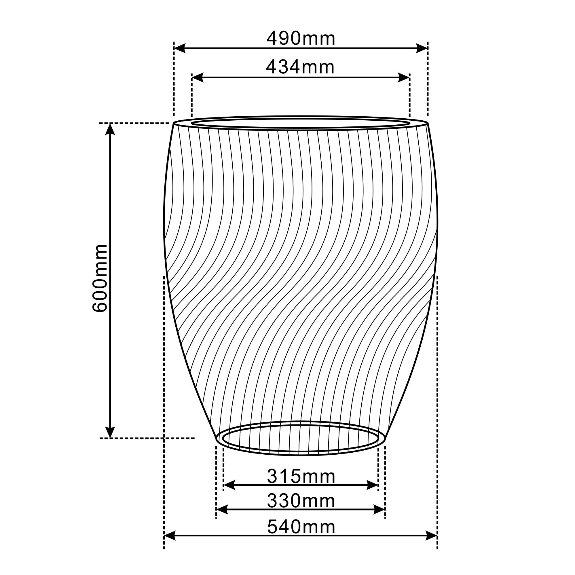 Cache-pot pré percé SOLSTICE 54x60cm beige