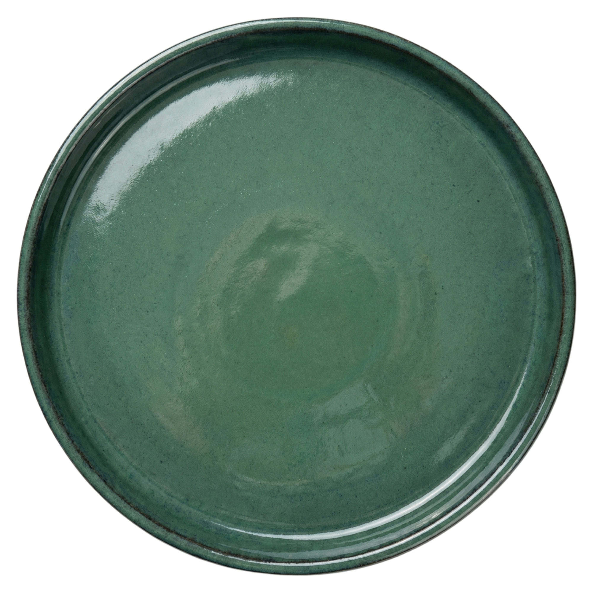40cm jade saucer handmade in glazed terracotta