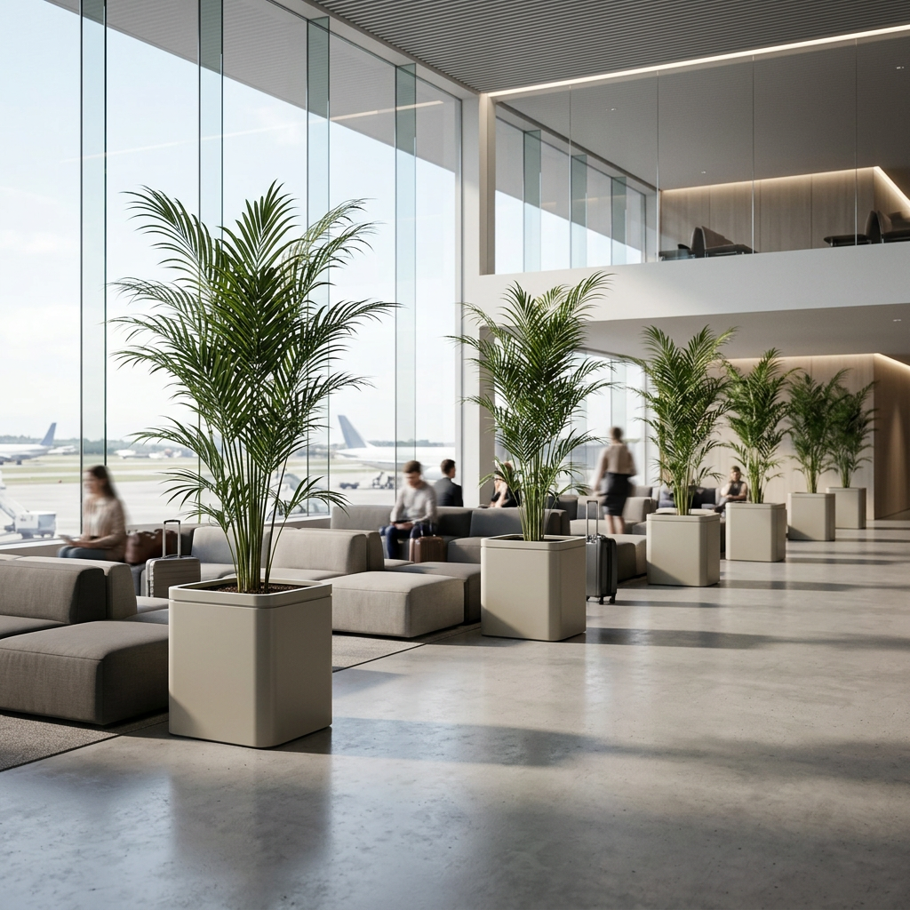 Pot INFINITY SQUARE 60x60cm champagne