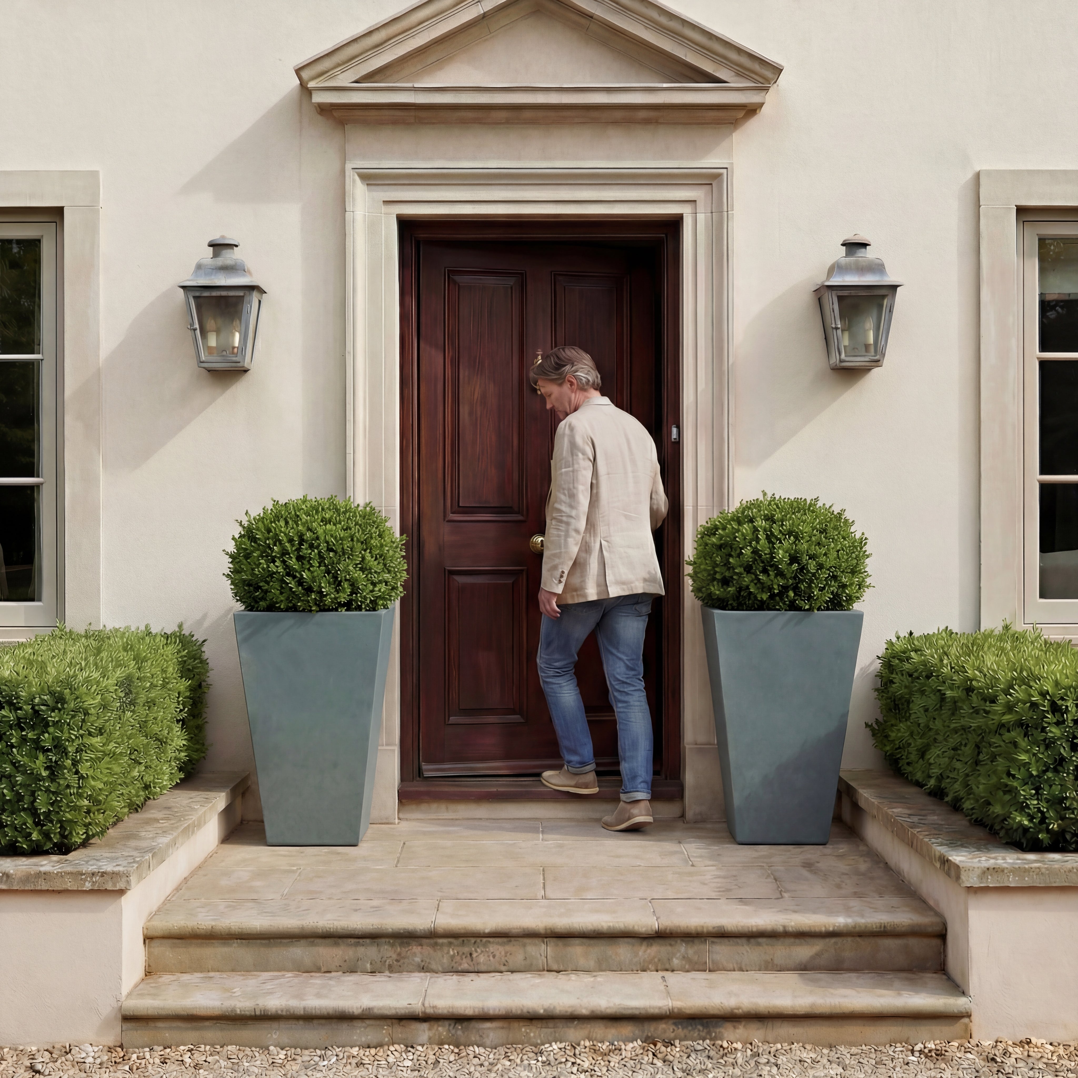 Cache-pot pré percé AERIS 60x102cm vert foncé