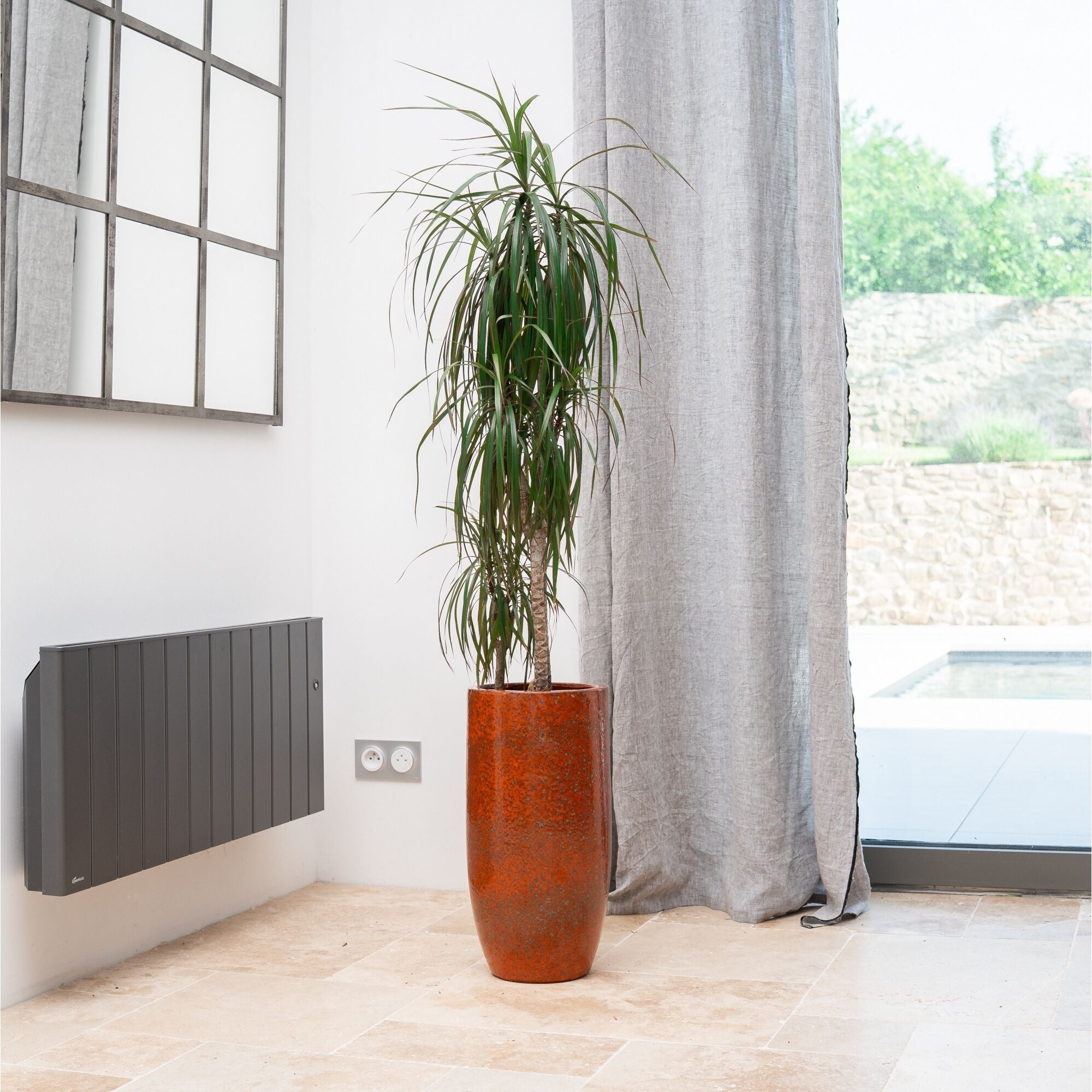 Pot ATHENA 31x70cm rouille automnale