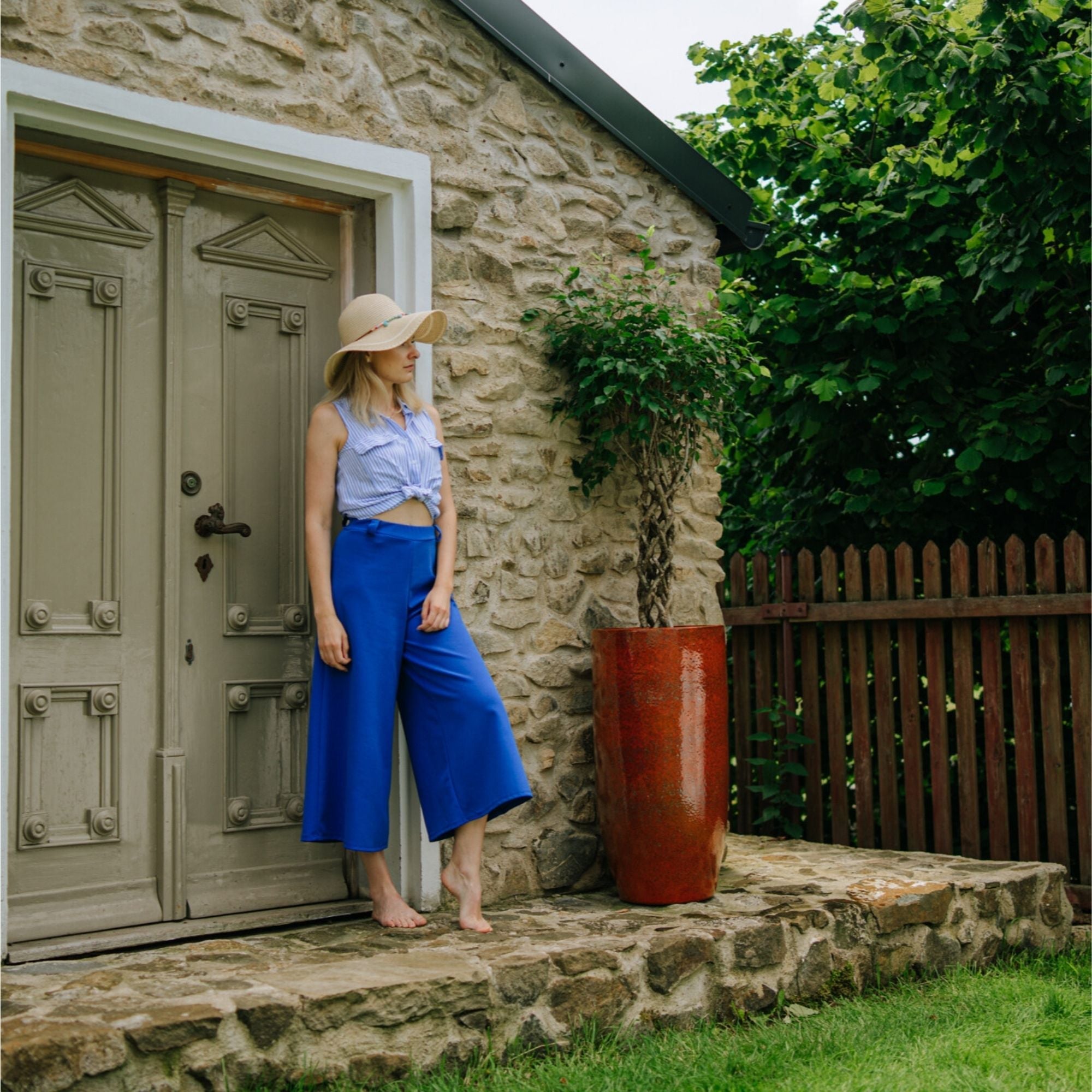 ATHENA Pot 40x81cm autumn rust