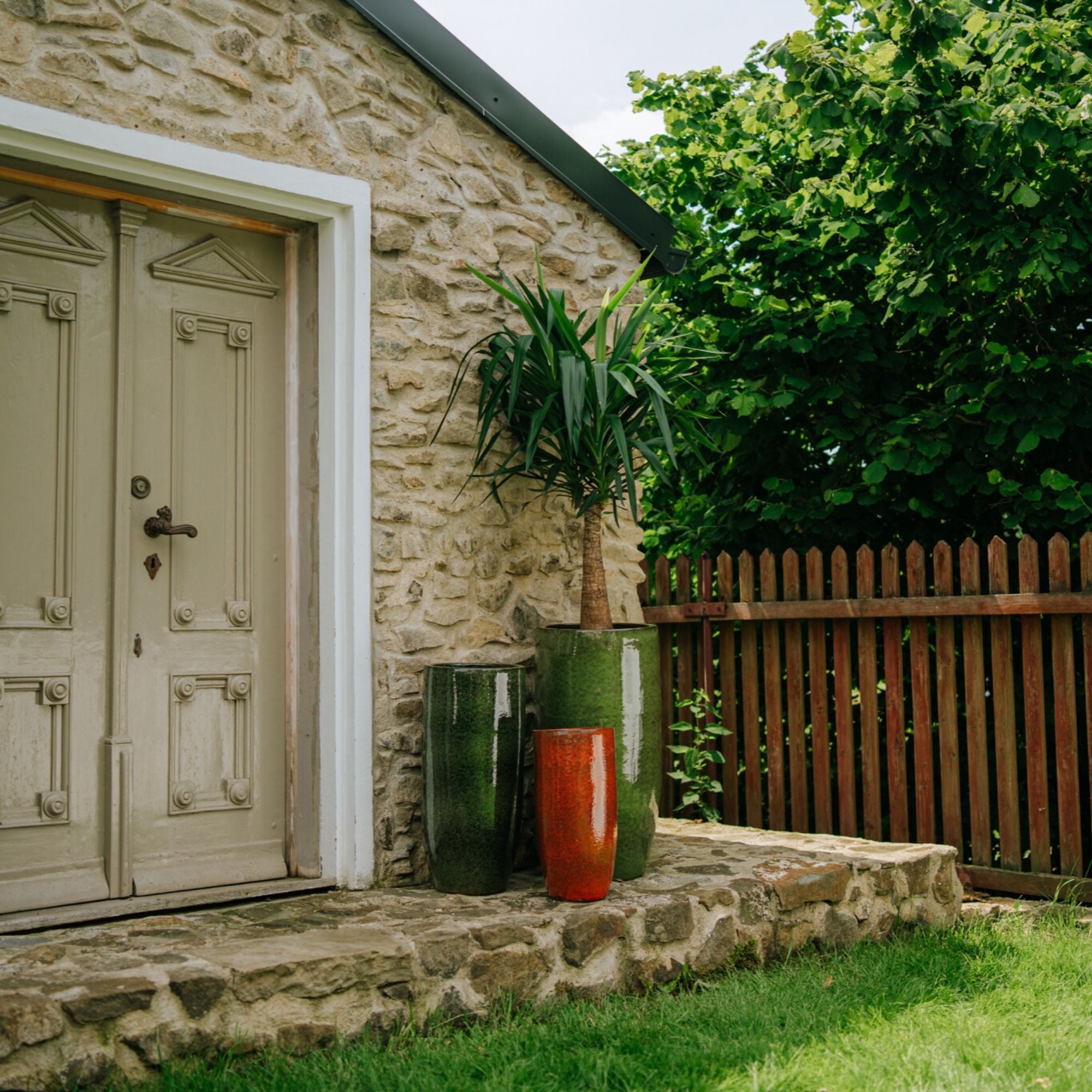 Pot ATHENA 25x50cm vert tropical