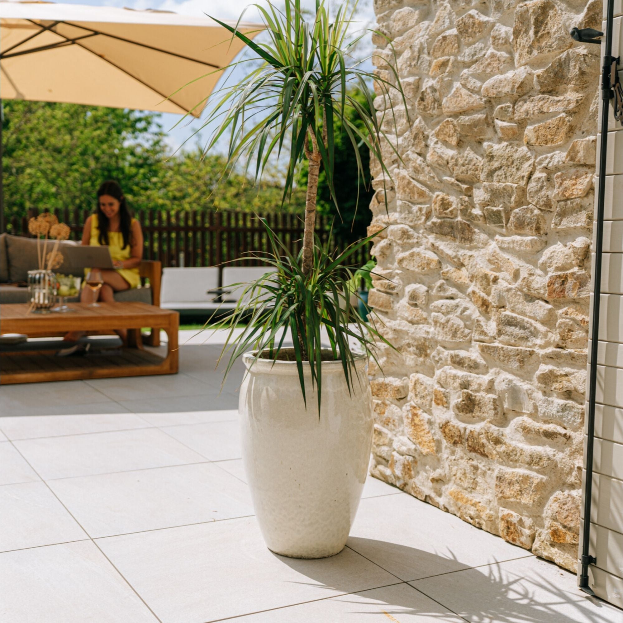 Pot BACCHUS 36x52cm crème