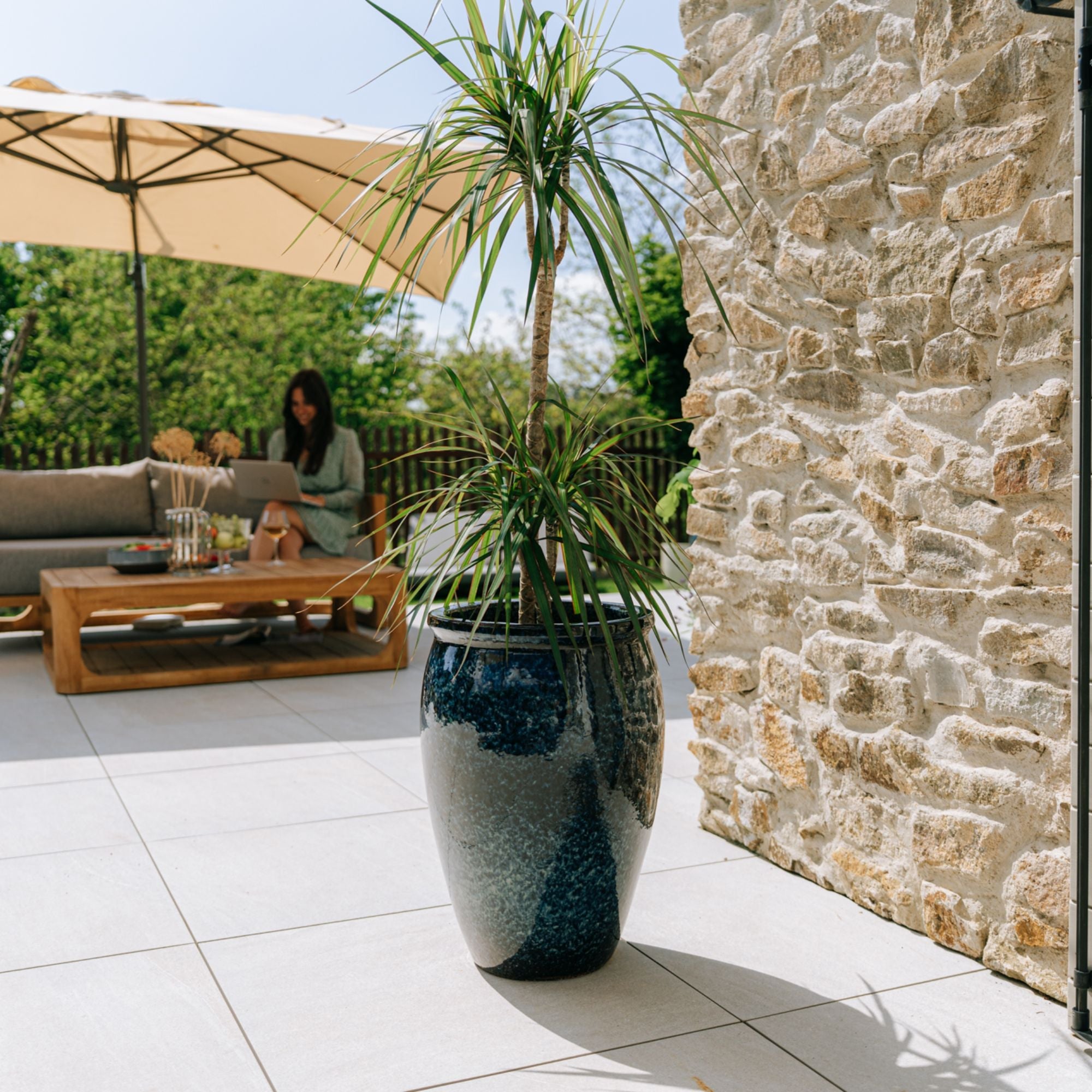 BACCHUS 36x52cm bleu abysse