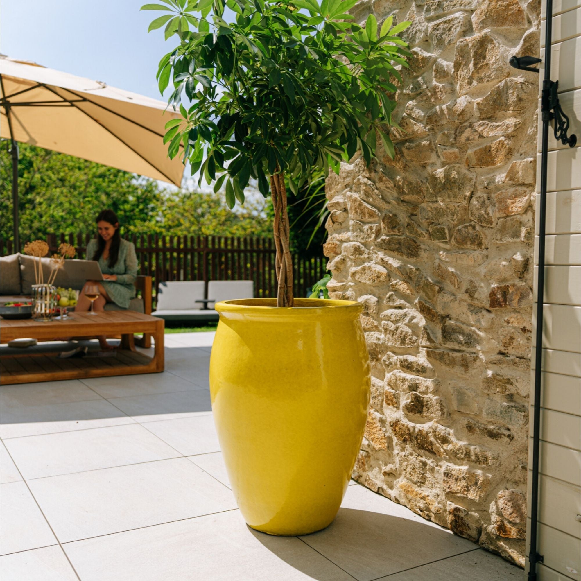 Pot BACCHUS 50x68cm jaune