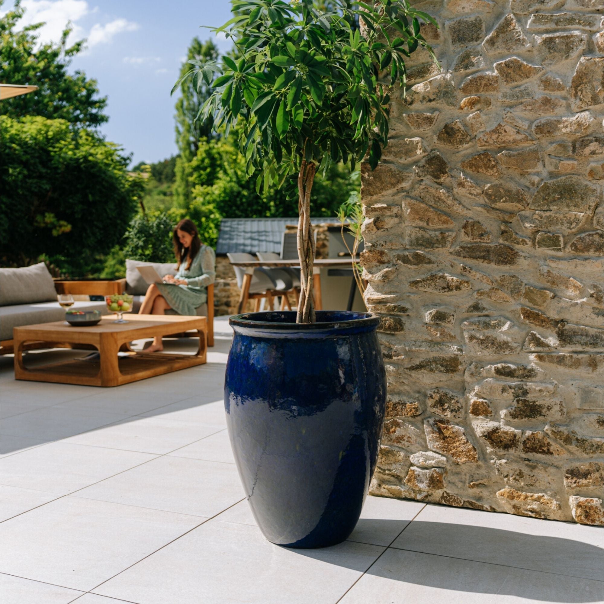 BACCHUS 50x68cm bleu outremer