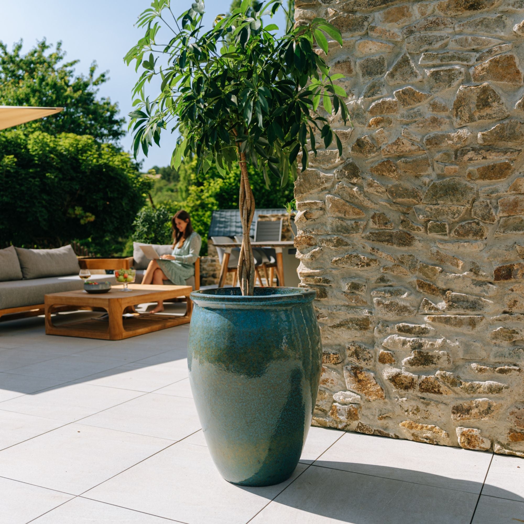 BACCHUS 36x52cm bleu fer