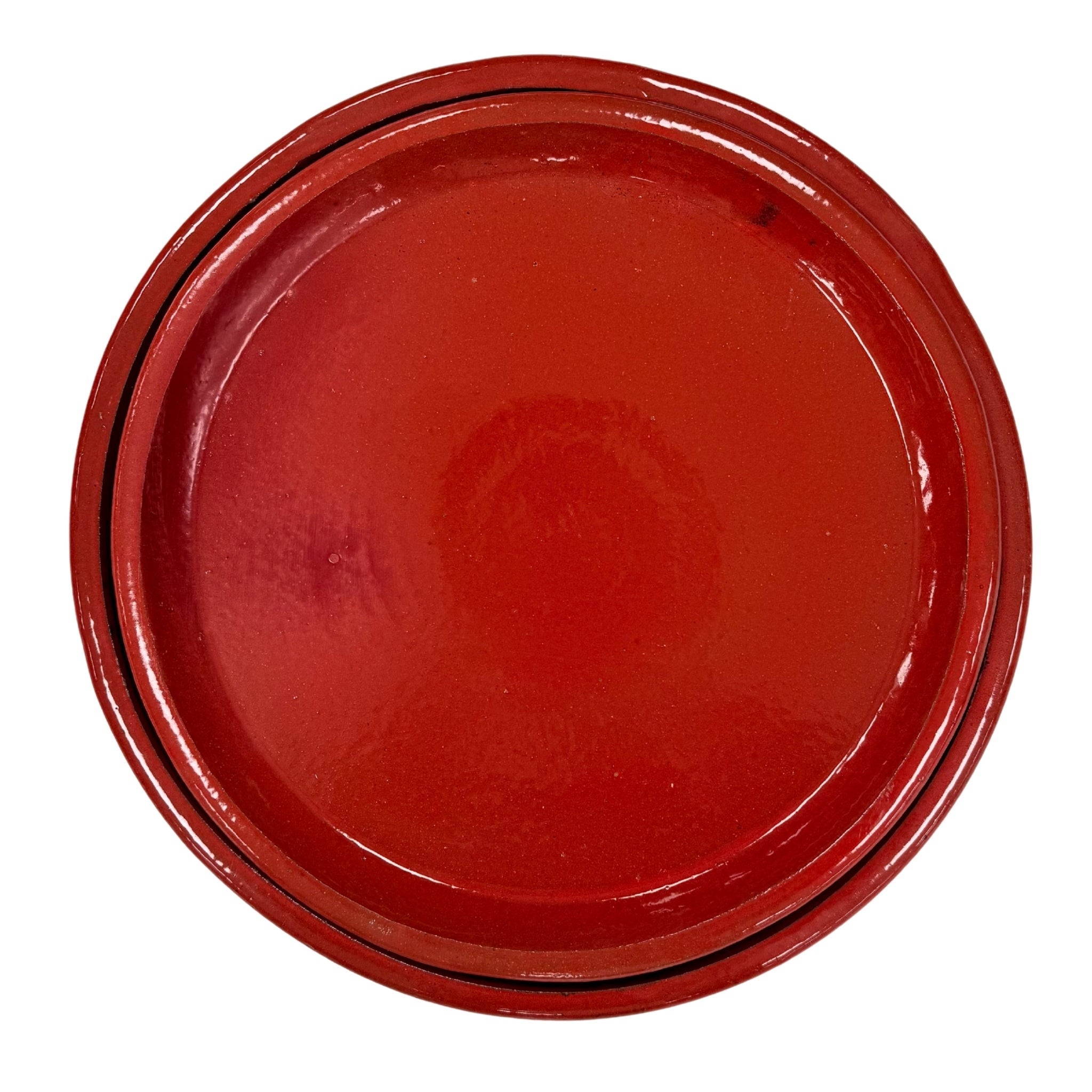 Round saucer 49cm red