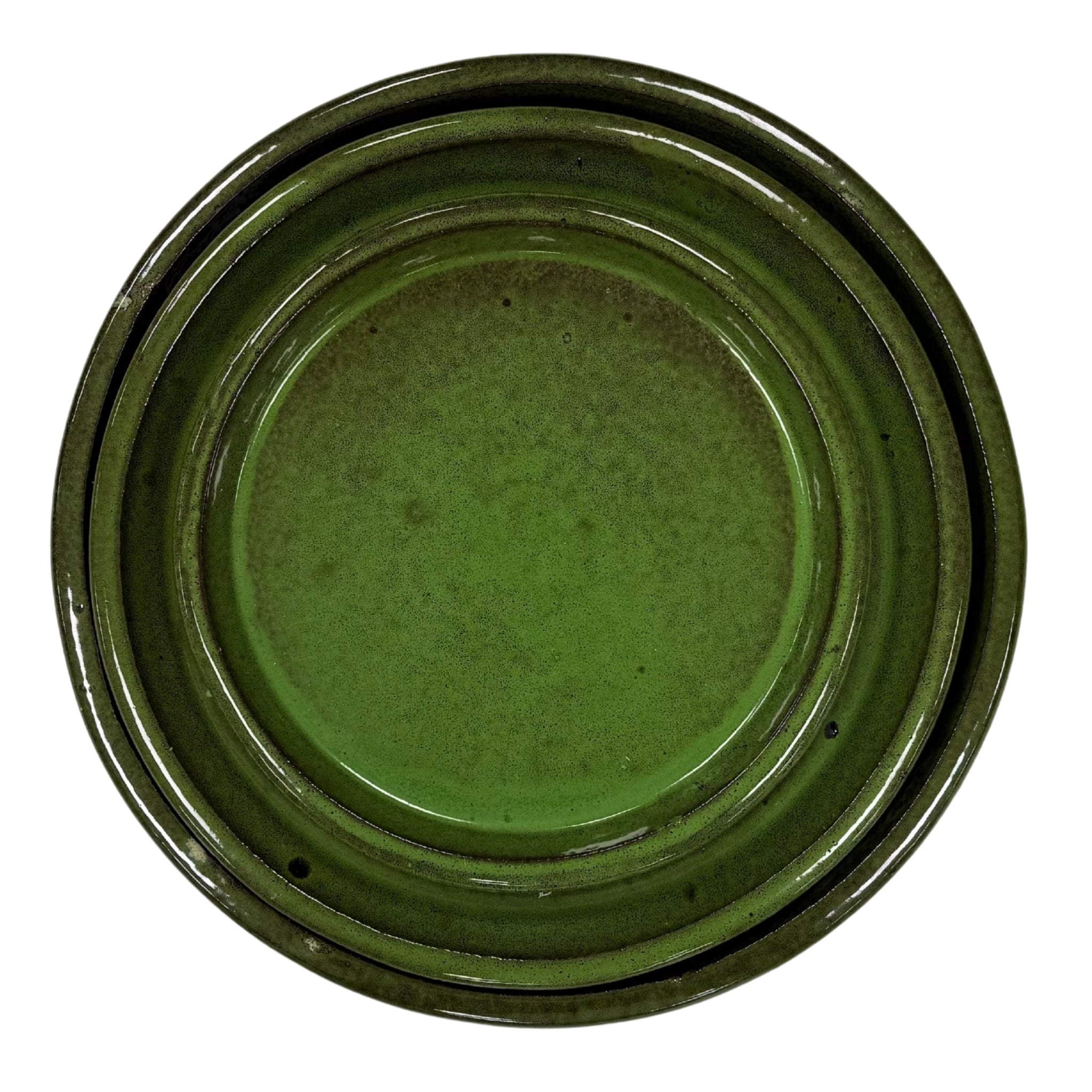 Ronde schotel 33cm diepgroen