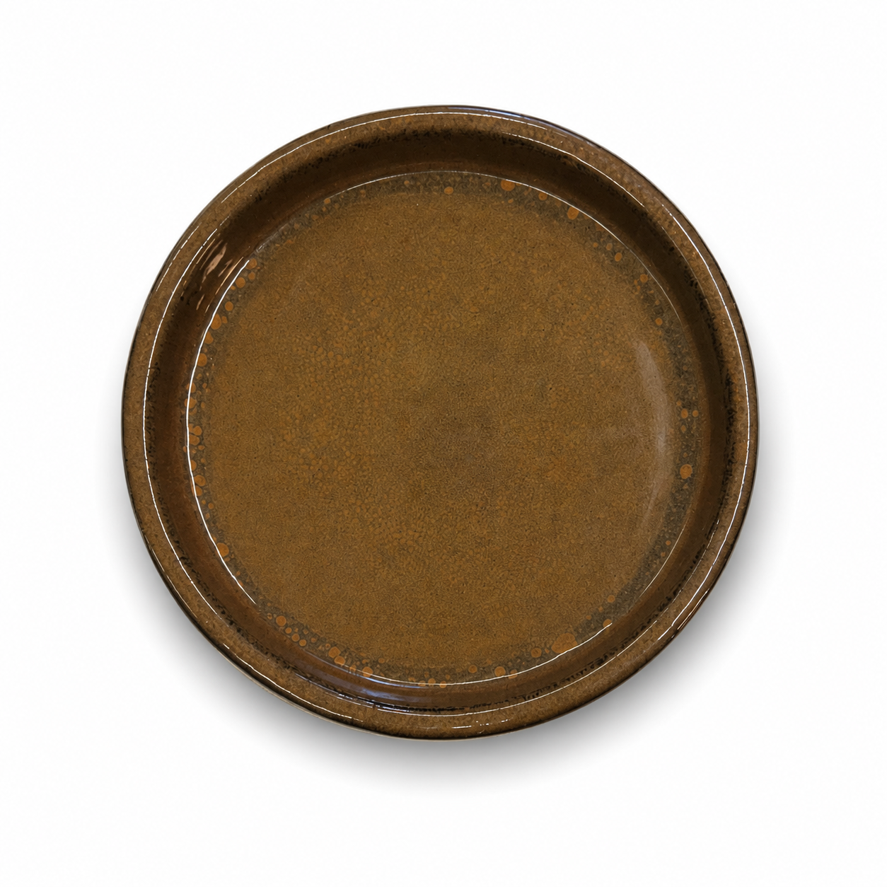 Desert yellow ceramic planter saucer – frost-resistant