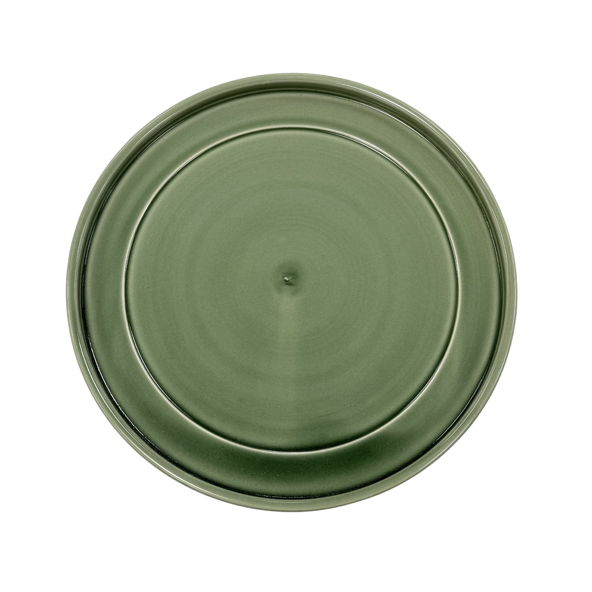 Platillo 35cm verde grisáceo