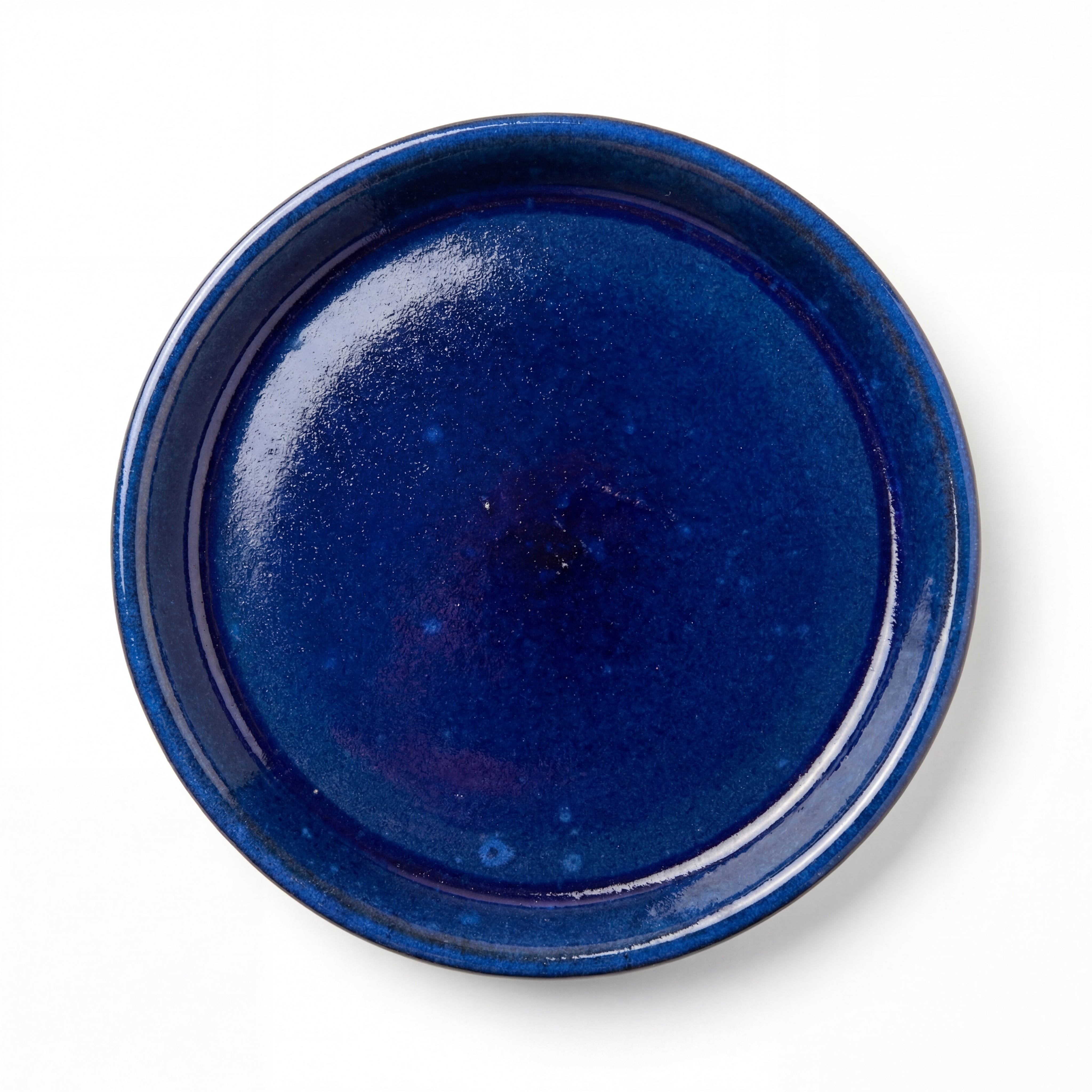 Soucoupe ronde 28cm bleu majorelle