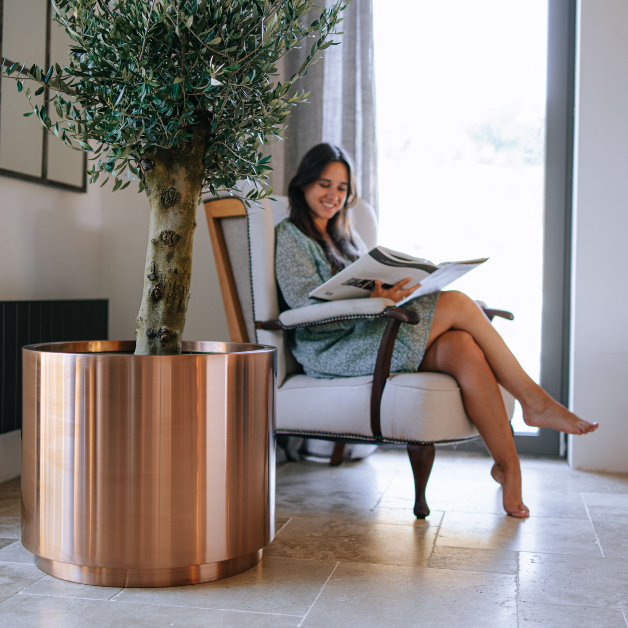 Pot METROPOLE 60x70cm cuivre