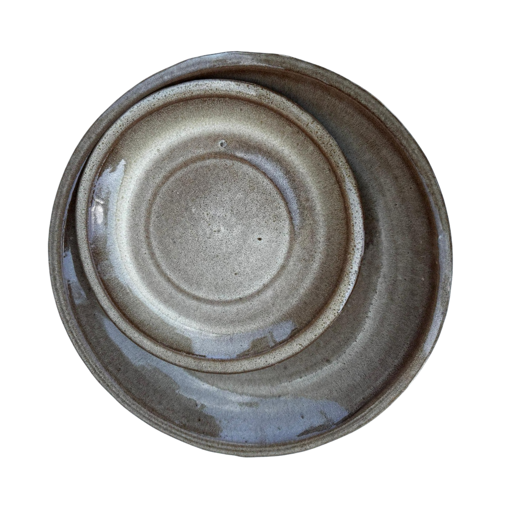 Soucoupe 28cm bronze sablé