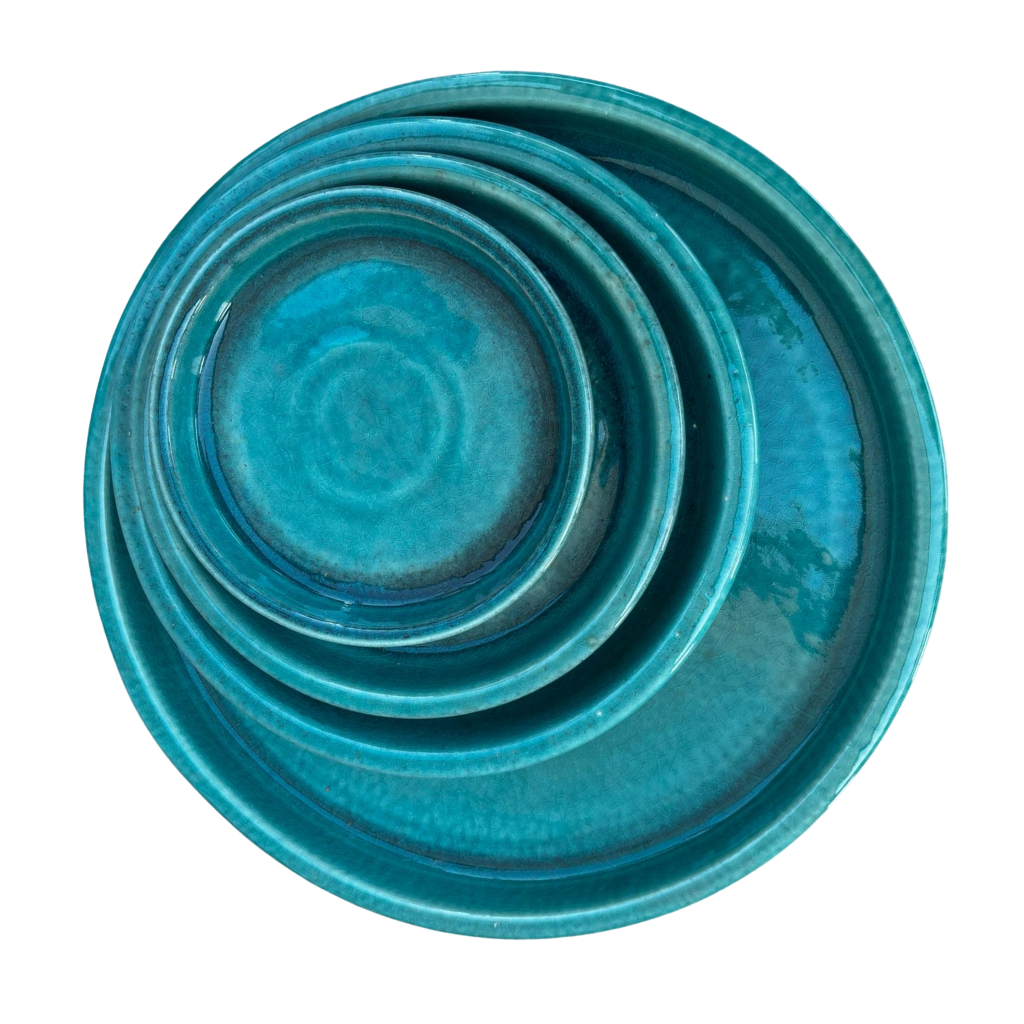 Soucoupe 40cm turquoise