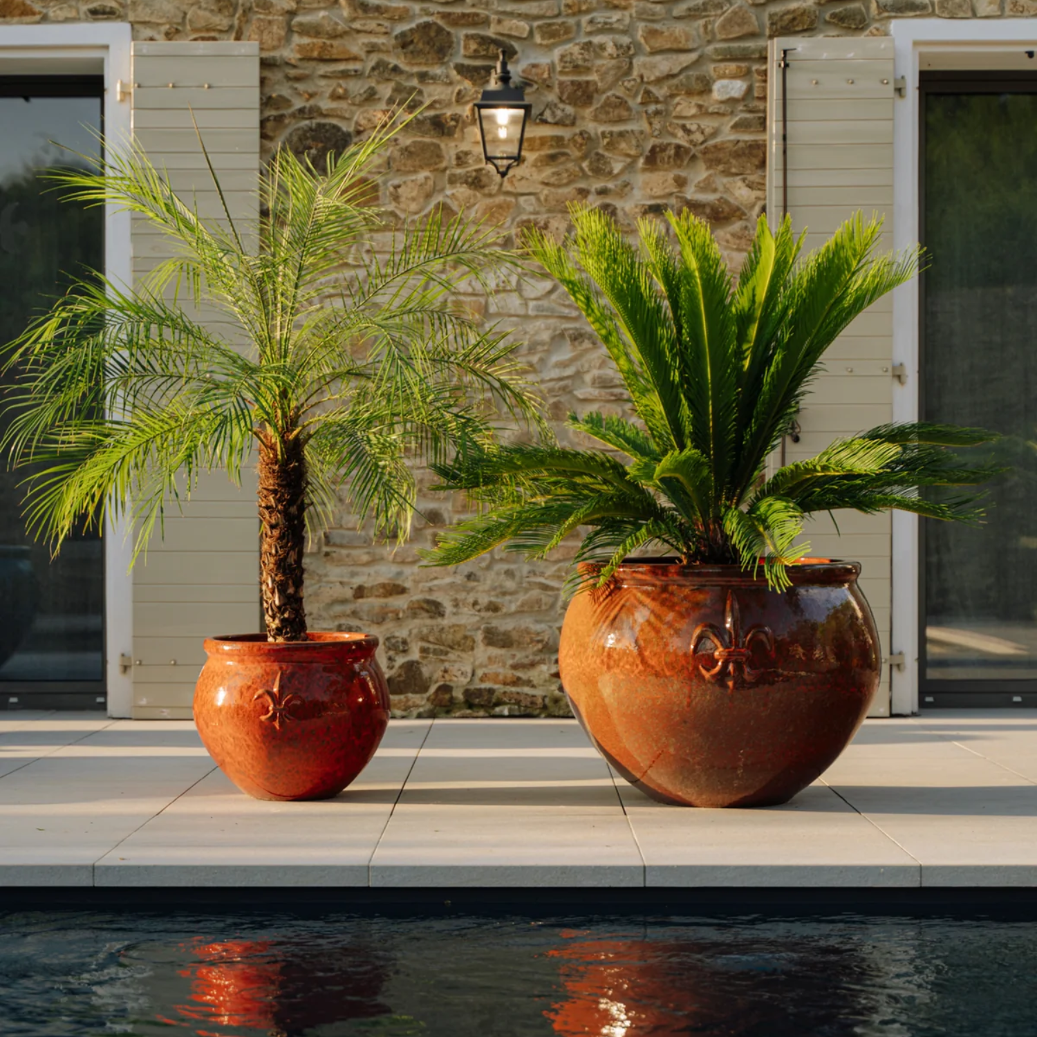 Pot CLOVIS 53x43cm rouille automnale