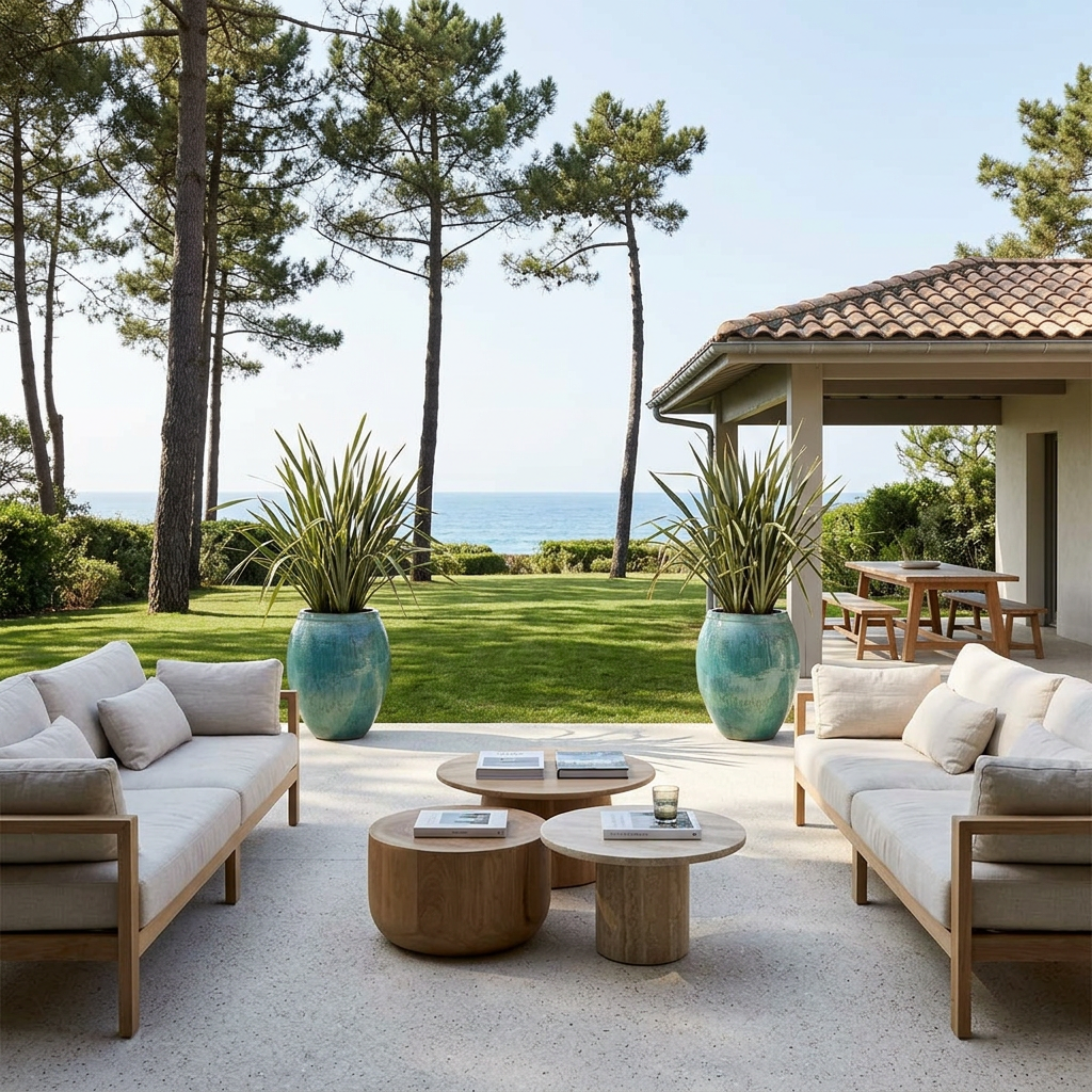 COCOON Pot 66x76cm ocean blue