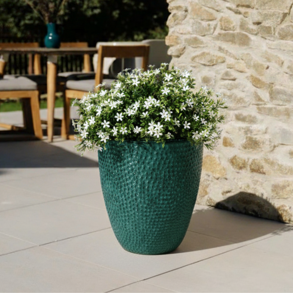 Pot CIGALINE 26x28cm bleu pétrole