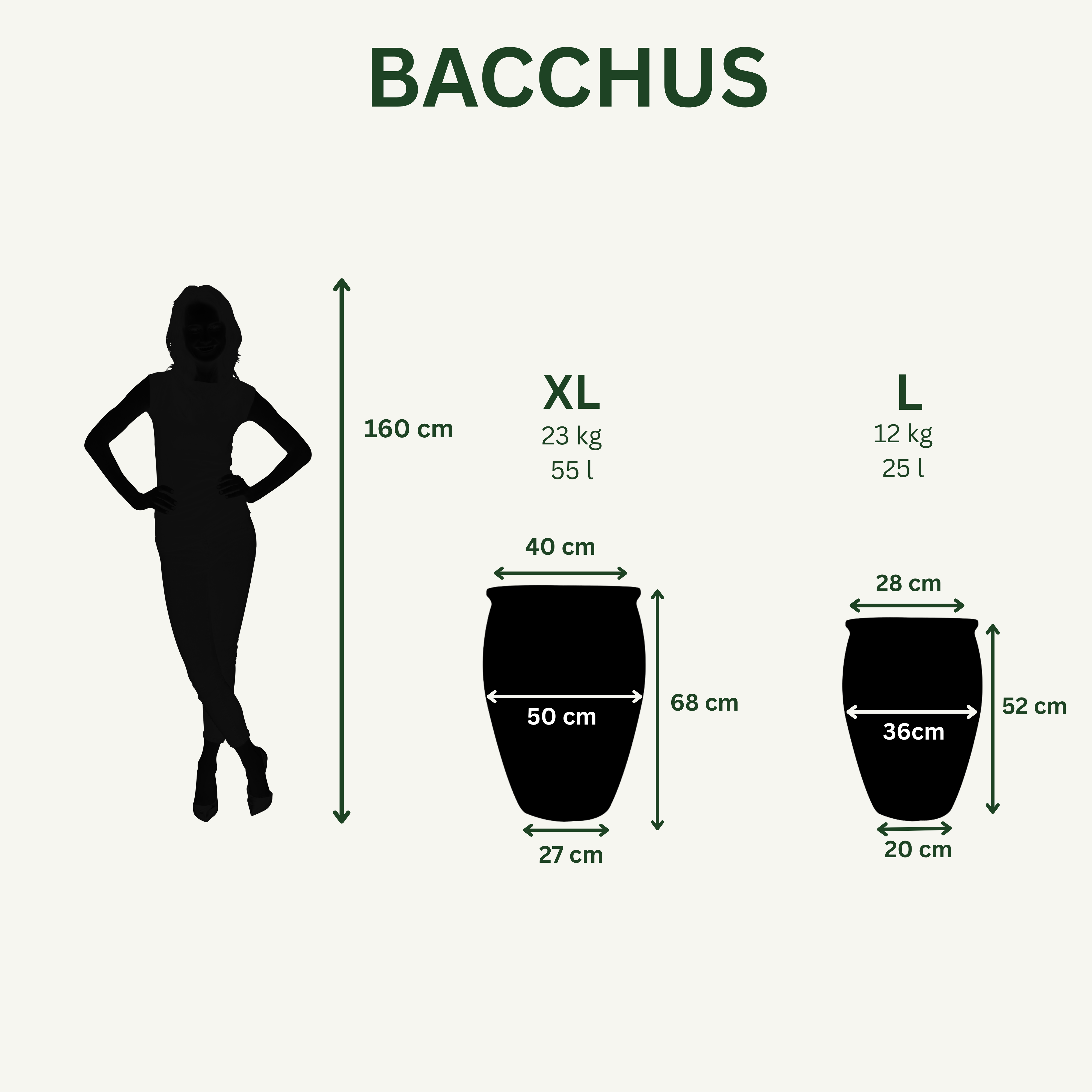 Pot BACCHUS 50x68cm violet