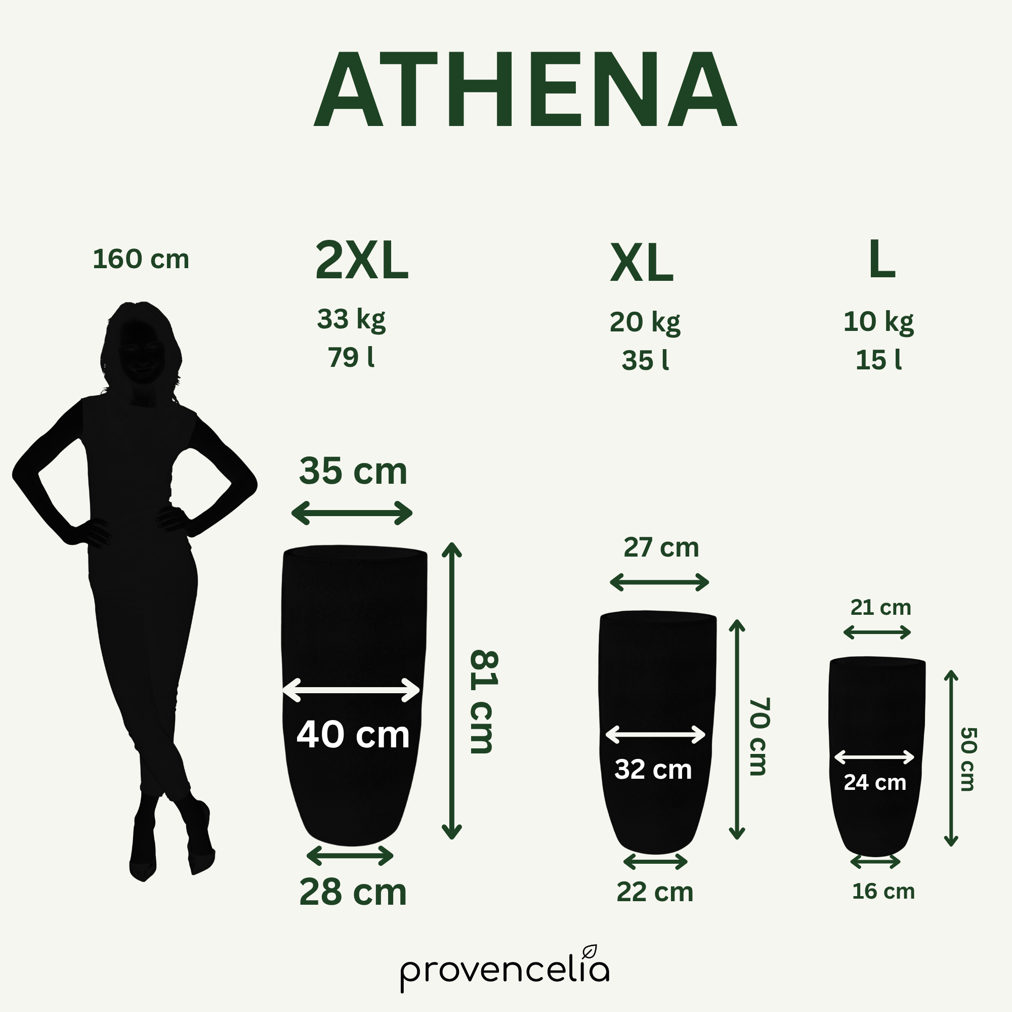 ATHENA Pot 40x81cm ABL