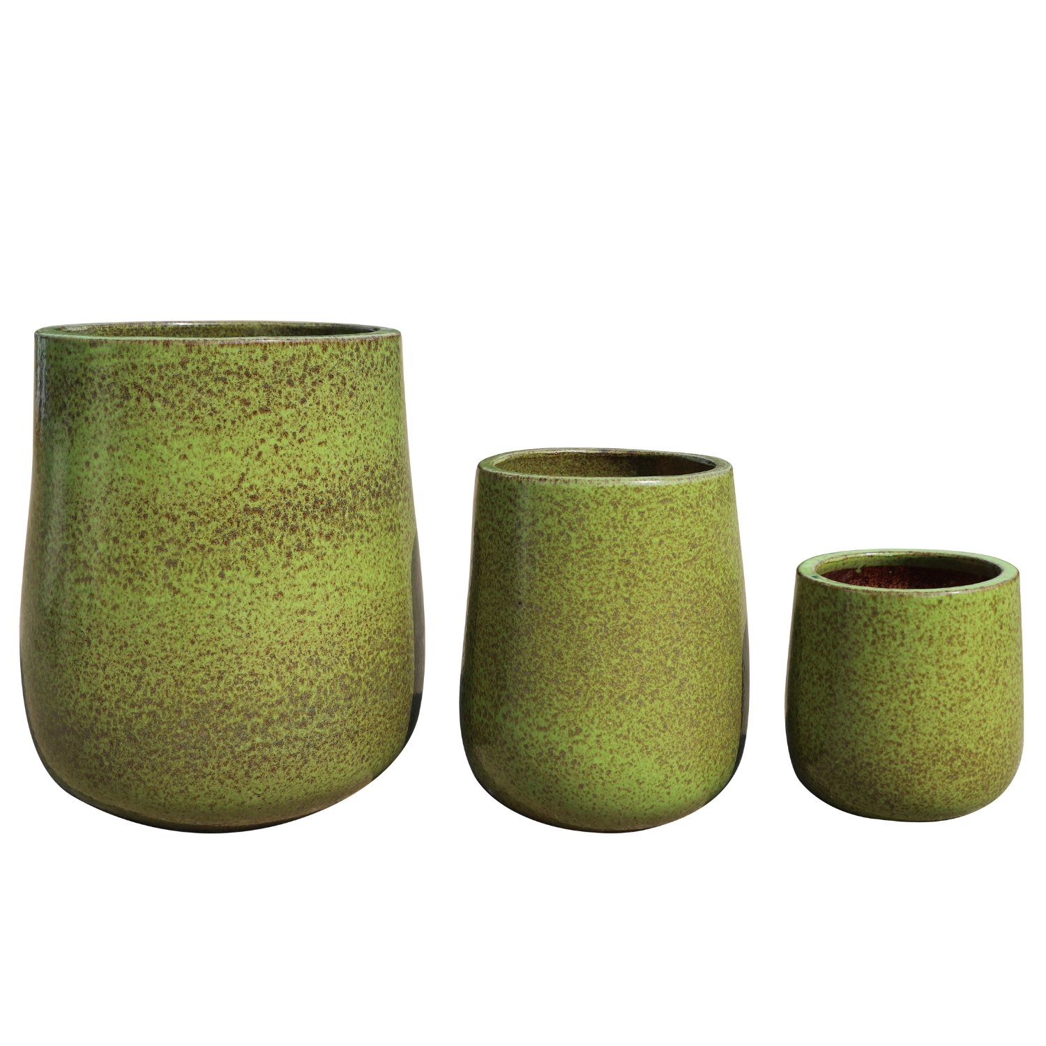DIANE 23x23, large outdoor pot, handmade in glazed terracotta, frost-resistant, lake green