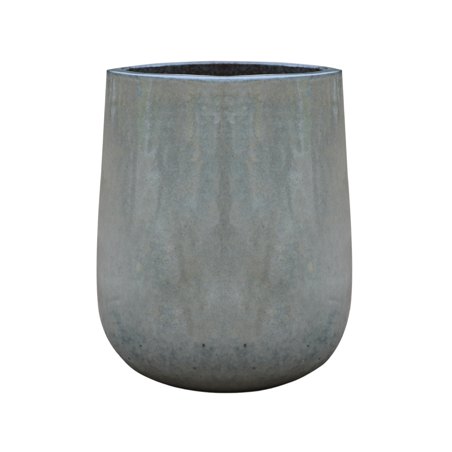 DIANE 23x23, large outdoor pot, handmade in glazed terracotta, frost-resistant, pearl
