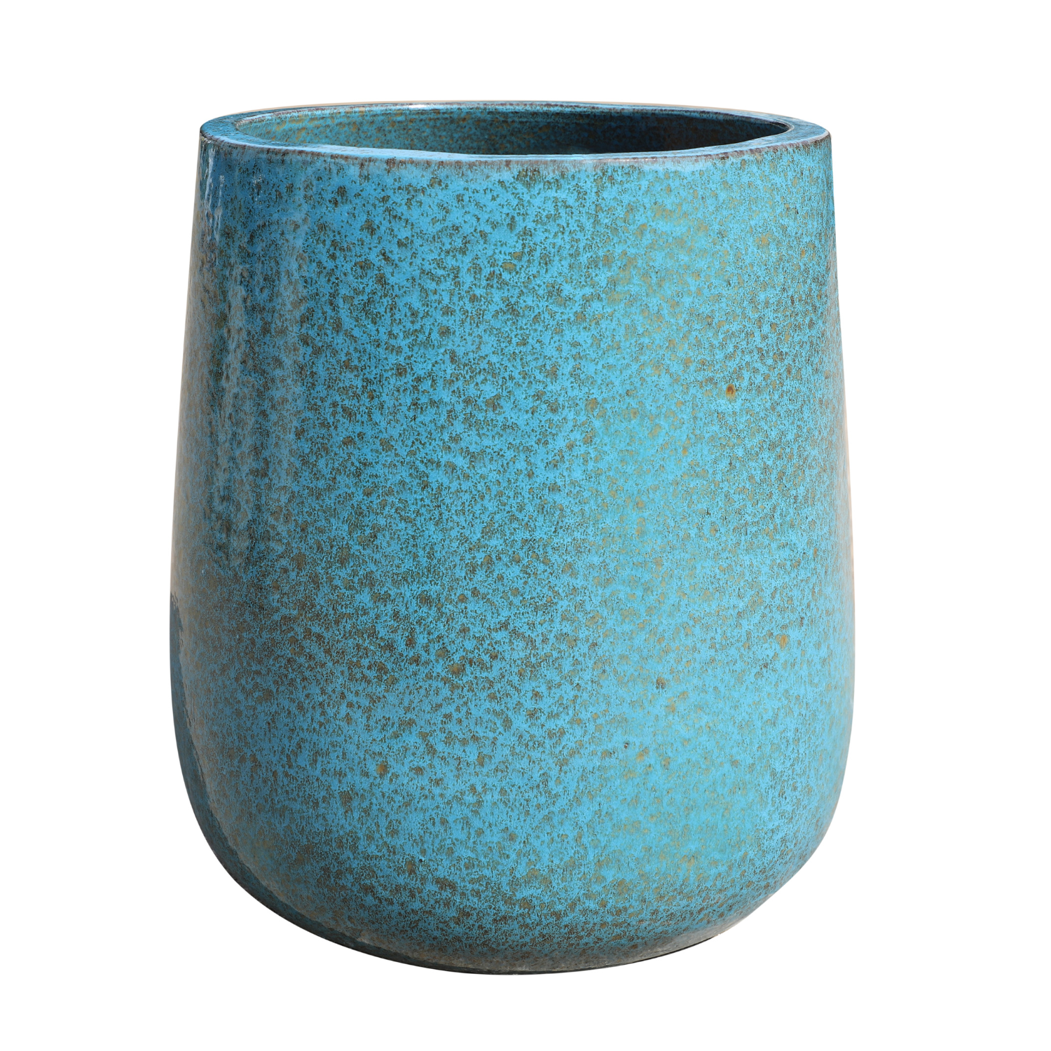 DIANE 30x35, large outdoor pot, handmade in glazed terracotta, frost-resistant, iron blue