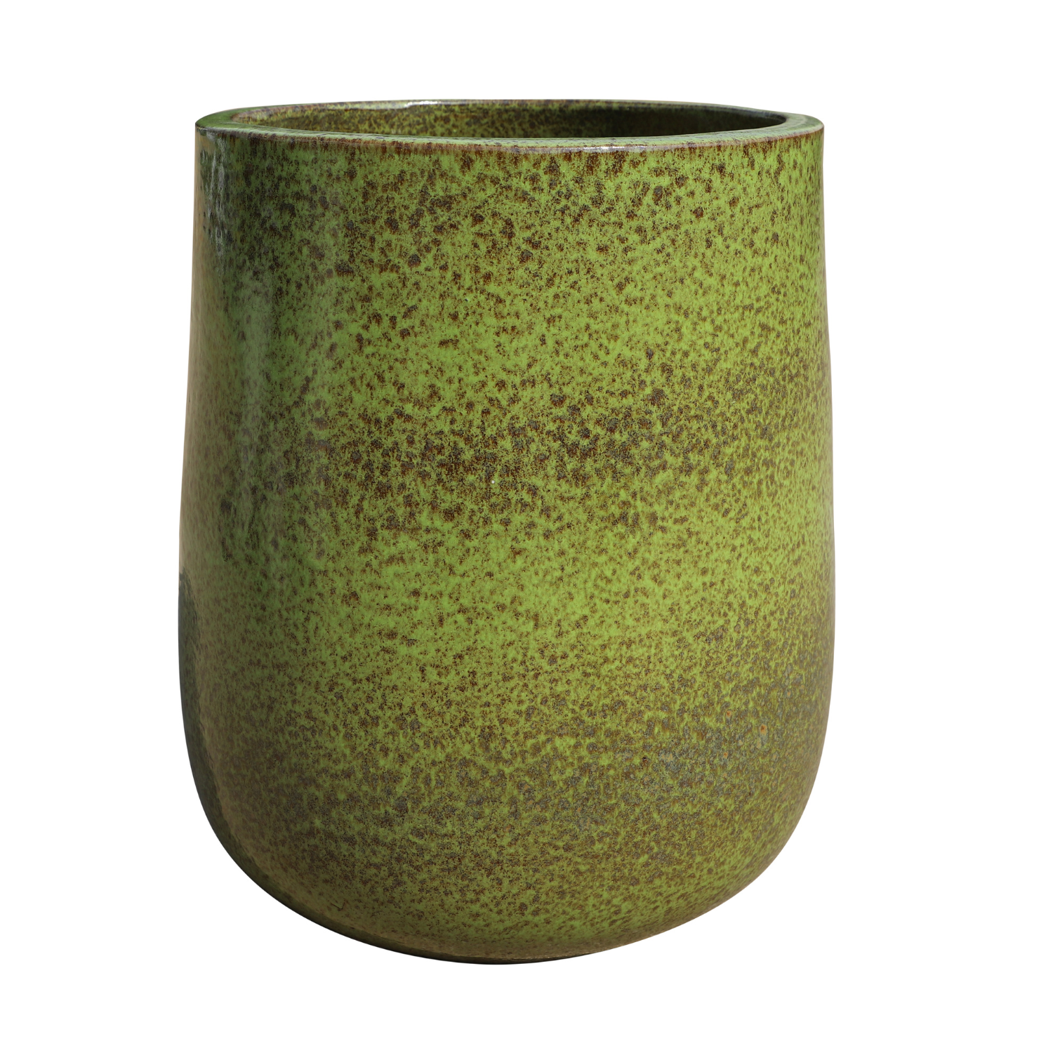 DIANE 30x35, large outdoor pot, handmade in glazed terracotta, frost-resistant, lake green