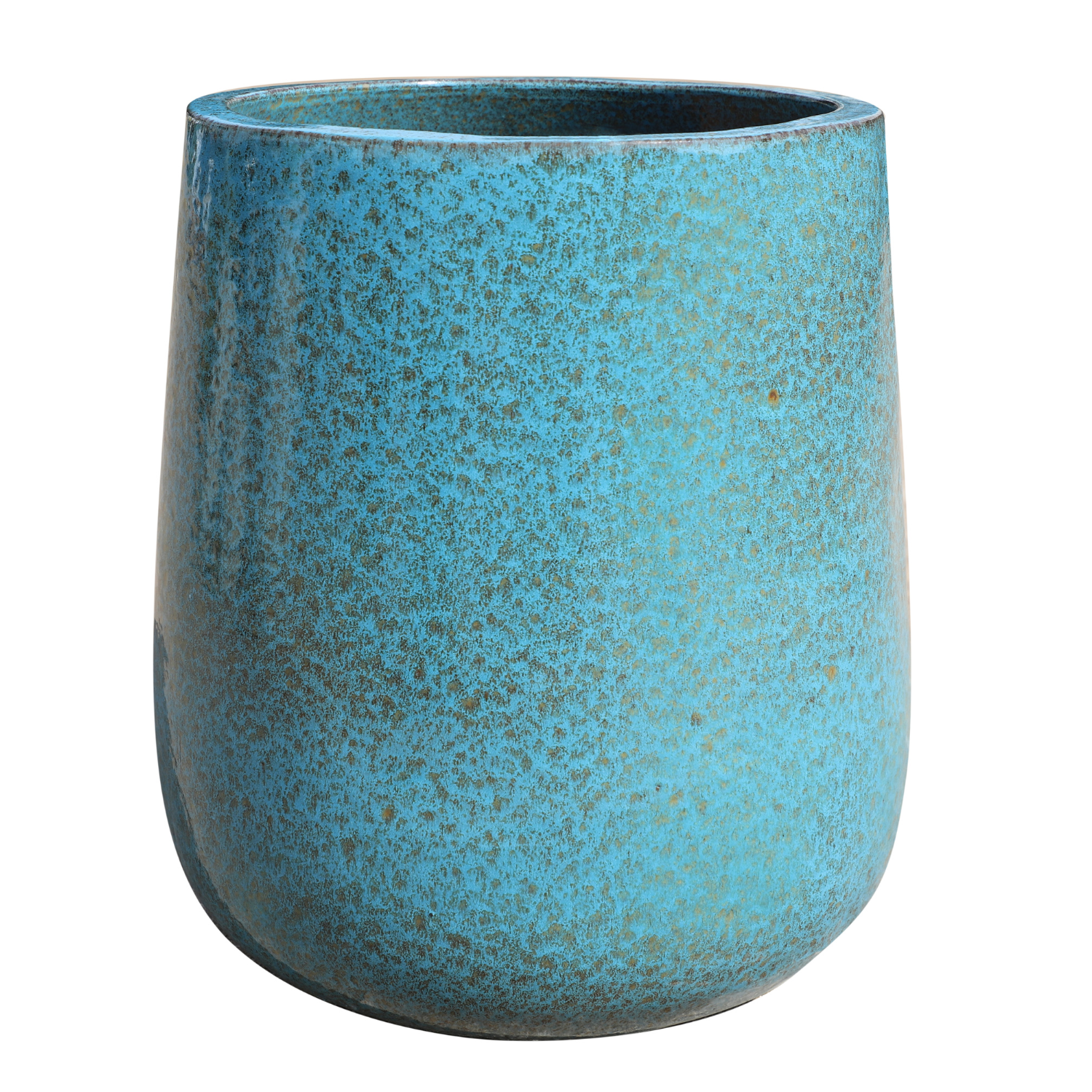 DIANE 42x49, large outdoor pot, handmade in glazed terracotta, frost-resistant, iron blue