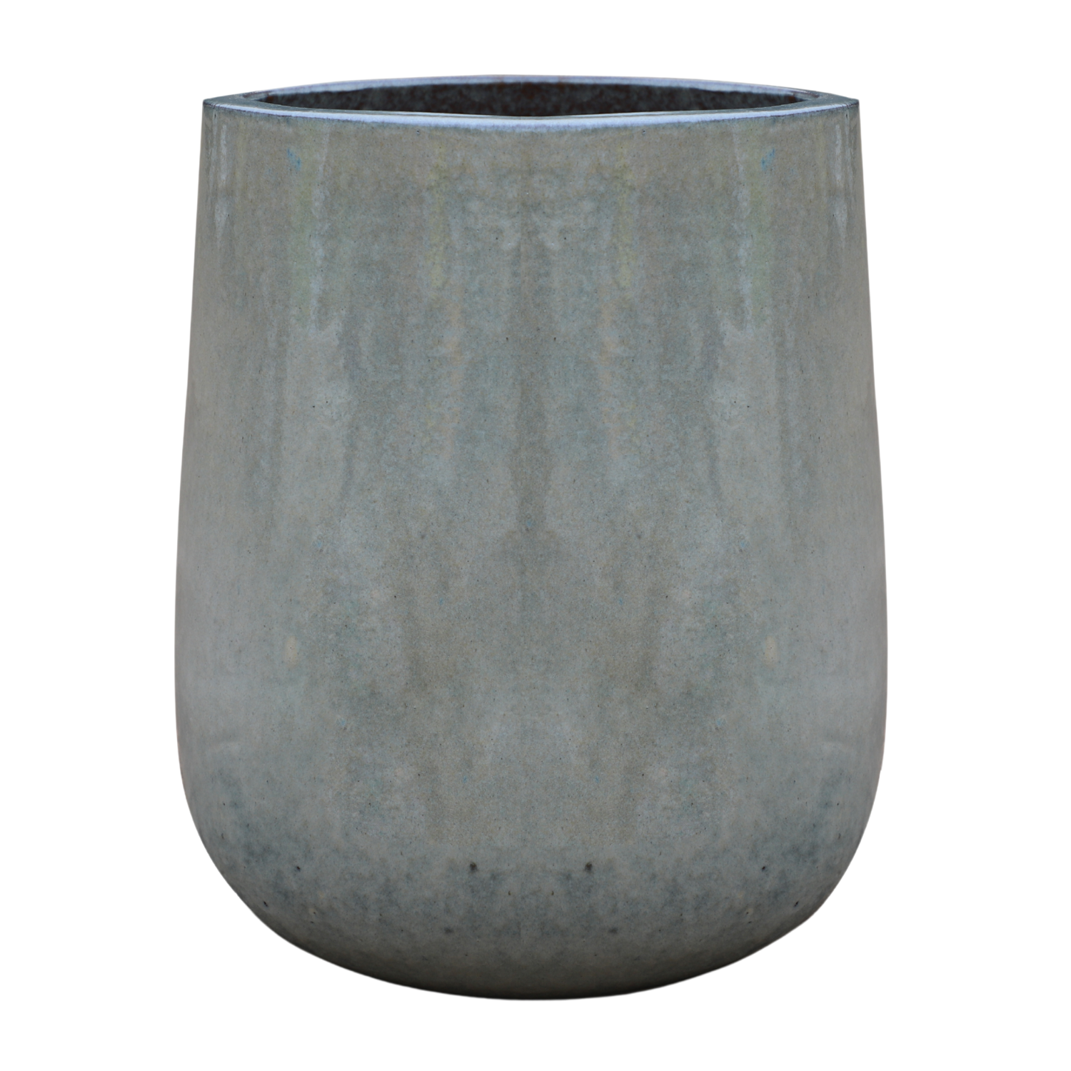 DIANE 42x49, large outdoor pot, handmade in glazed terracotta, frost-resistant, pearl