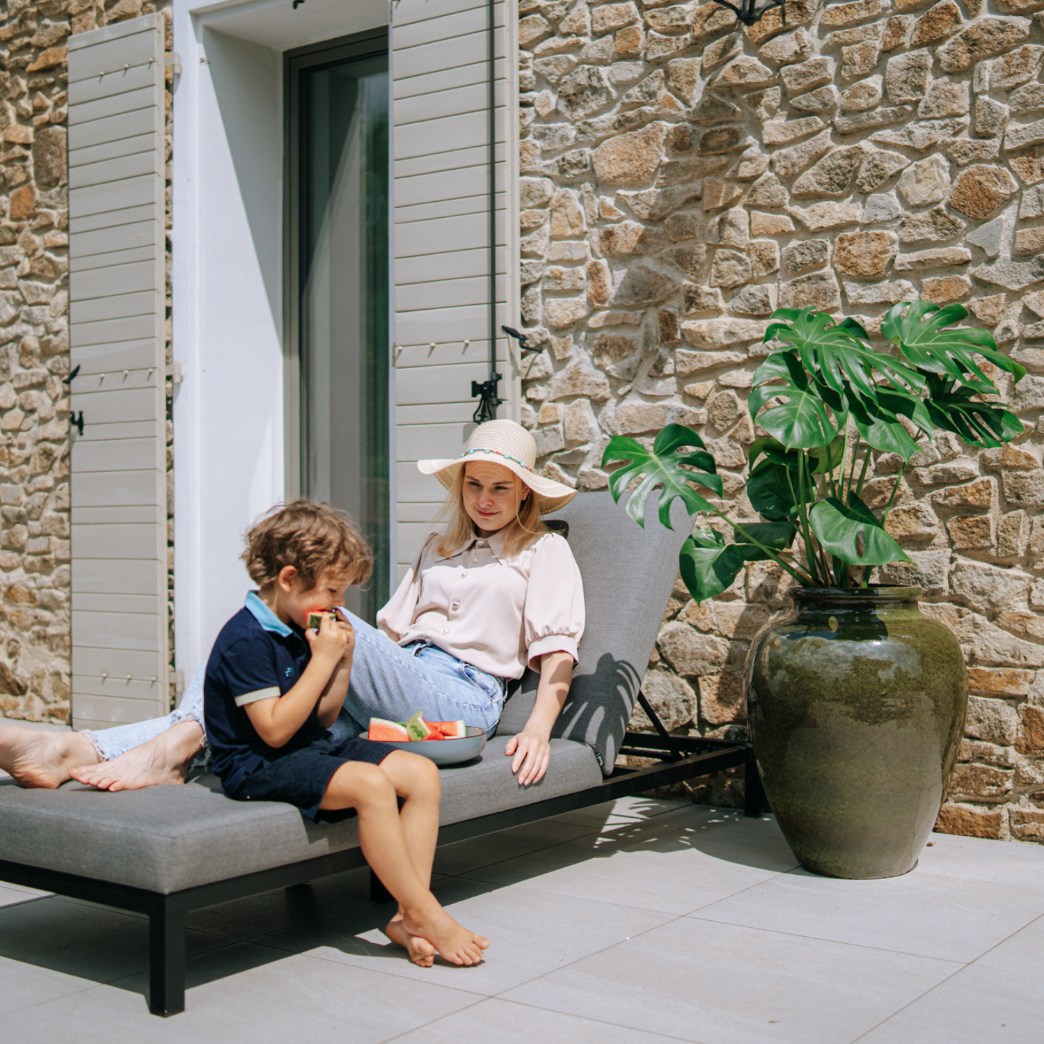 Pot DIONYSOS 50x65cm vert tropical