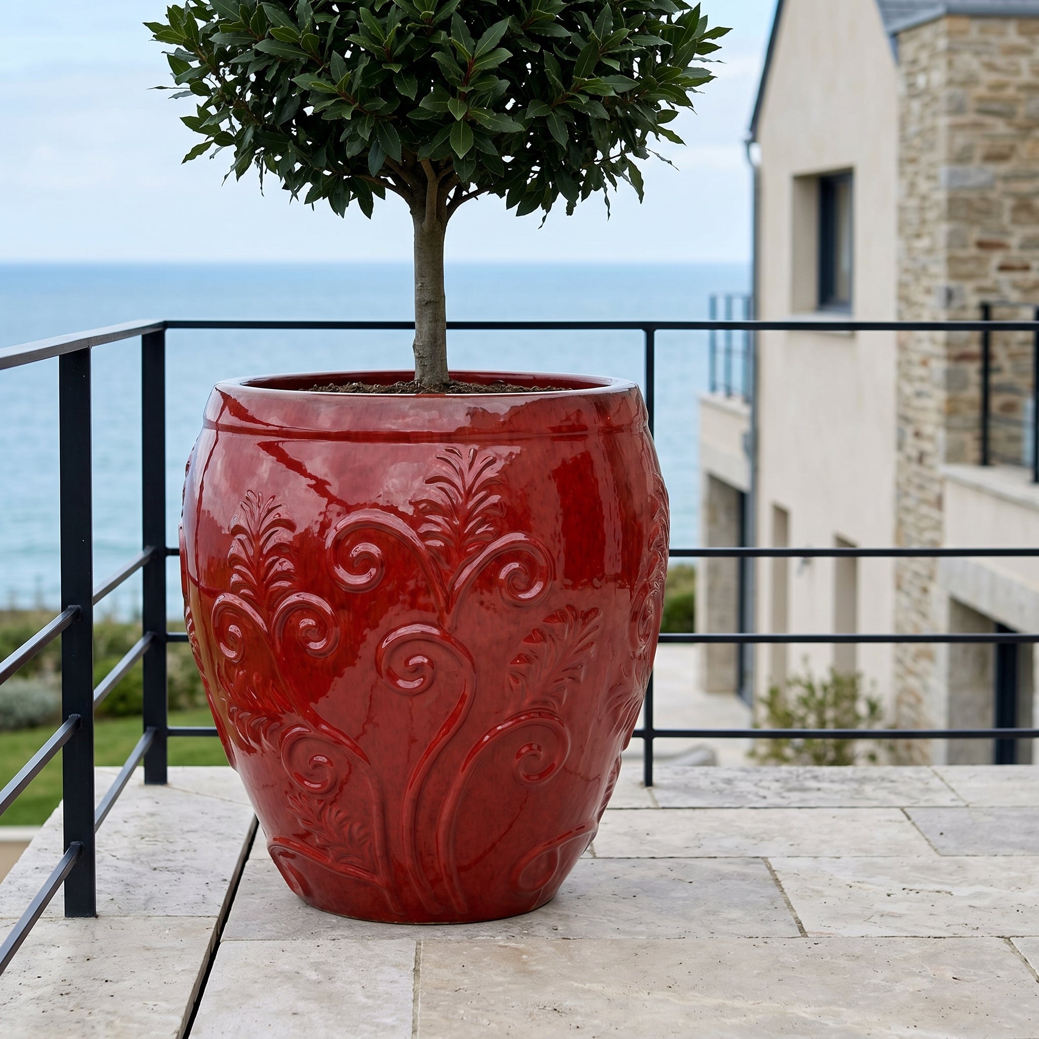 Vaso GAIA 75x78cm rosso tropicale