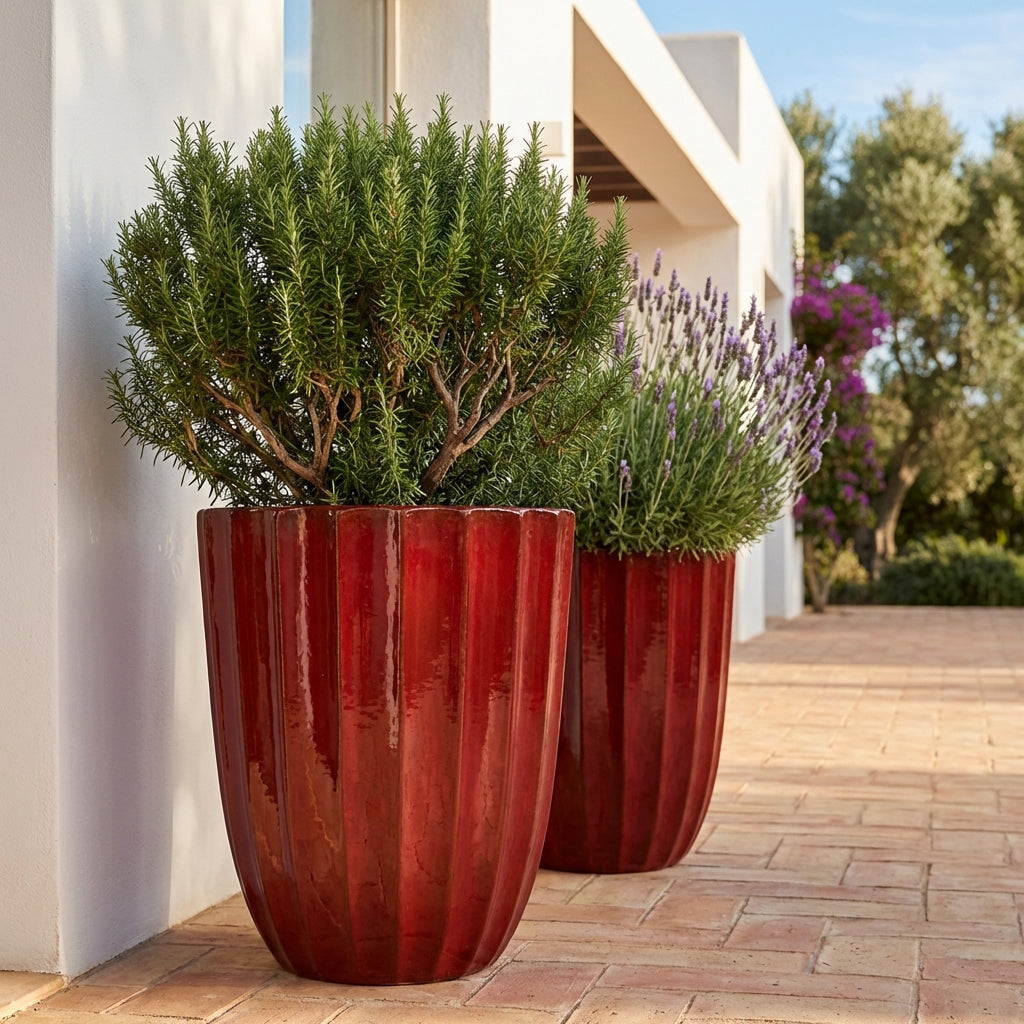 Pot HUGO 55x71cm rouge impérial