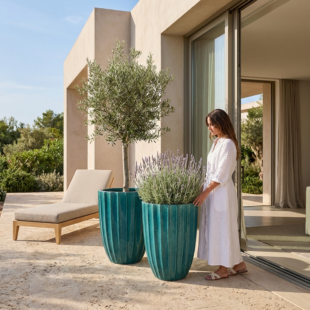 Pot HUGO 55x71cm turquoise