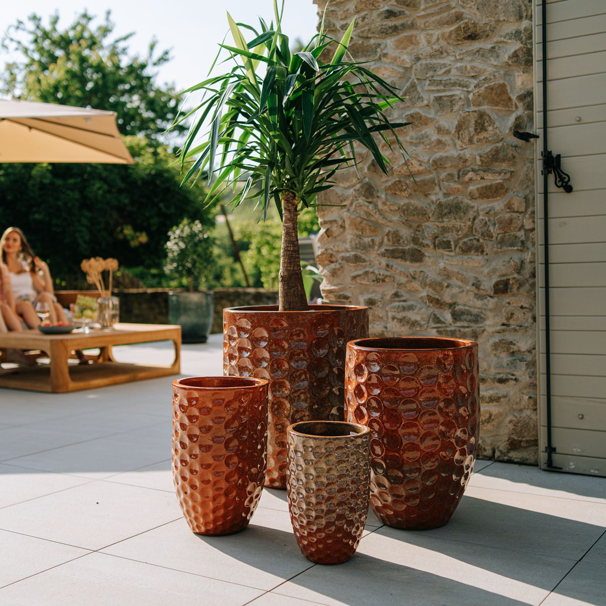 Pot MEROVEE 55x65cm rouille automnale