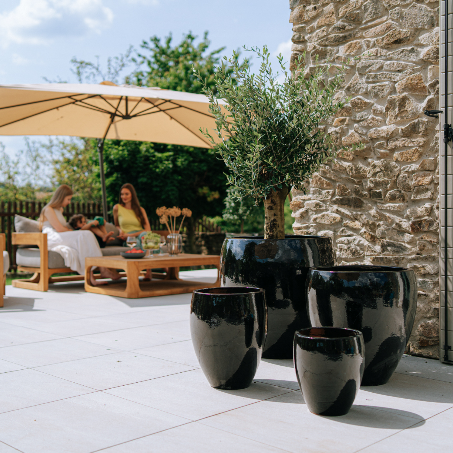 LAFONTAINE Pot 69x65cm black