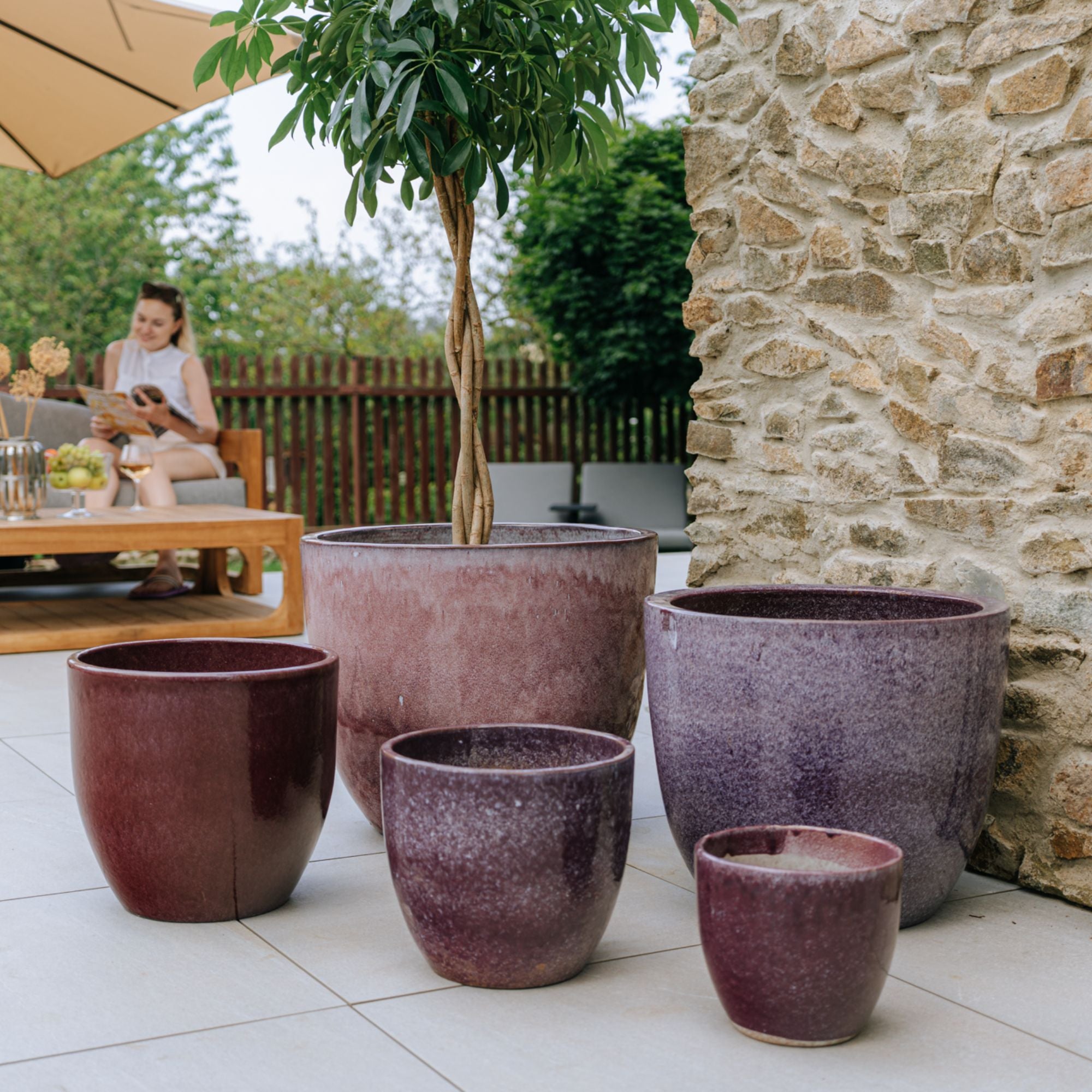 LANCELOT Pot 57x50cm light purple
