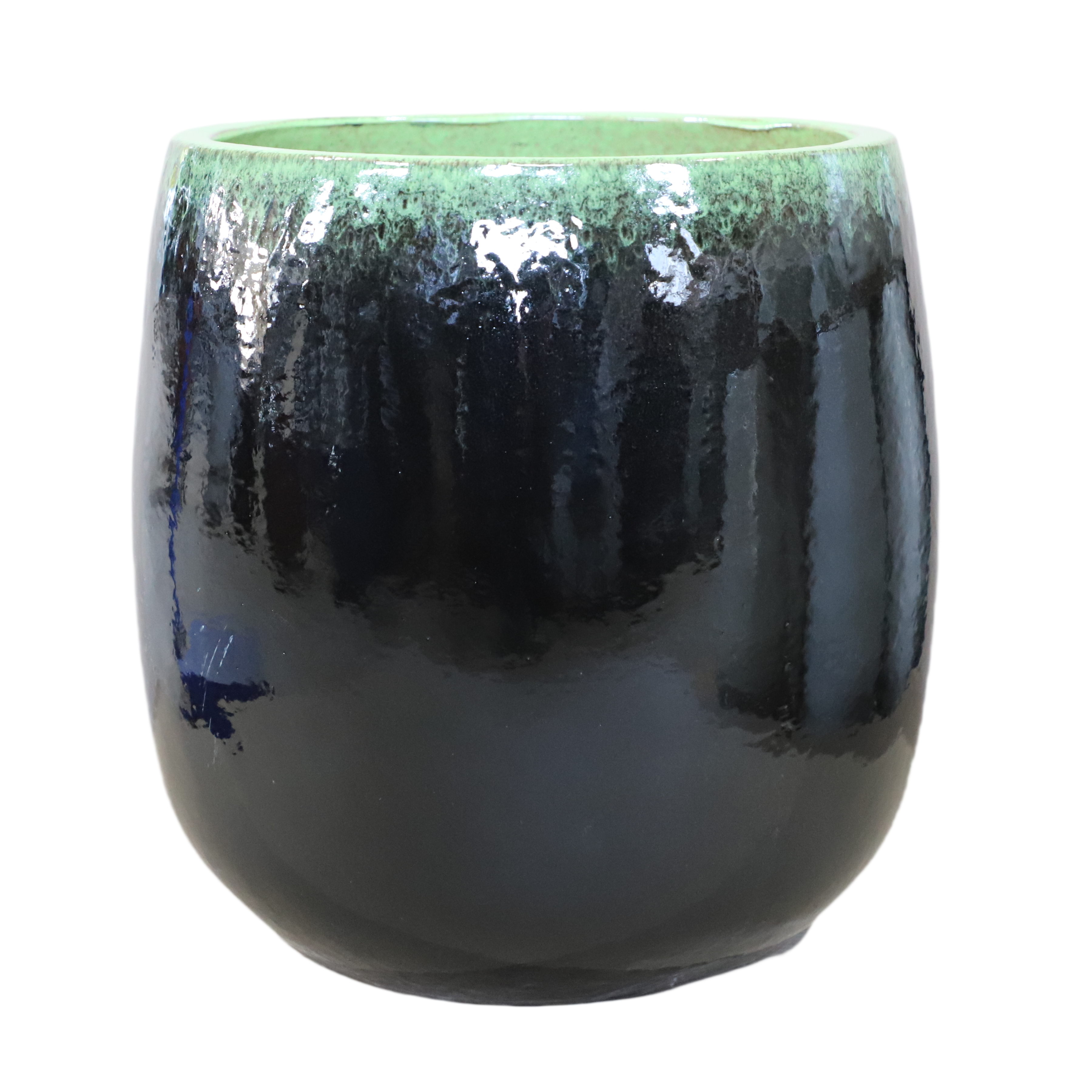 Pot SOCRATE 40x49cm noir & vert