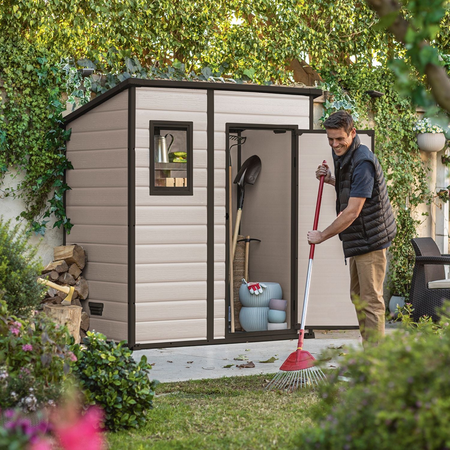 Abri de jardin MANOR 6x4 Beige