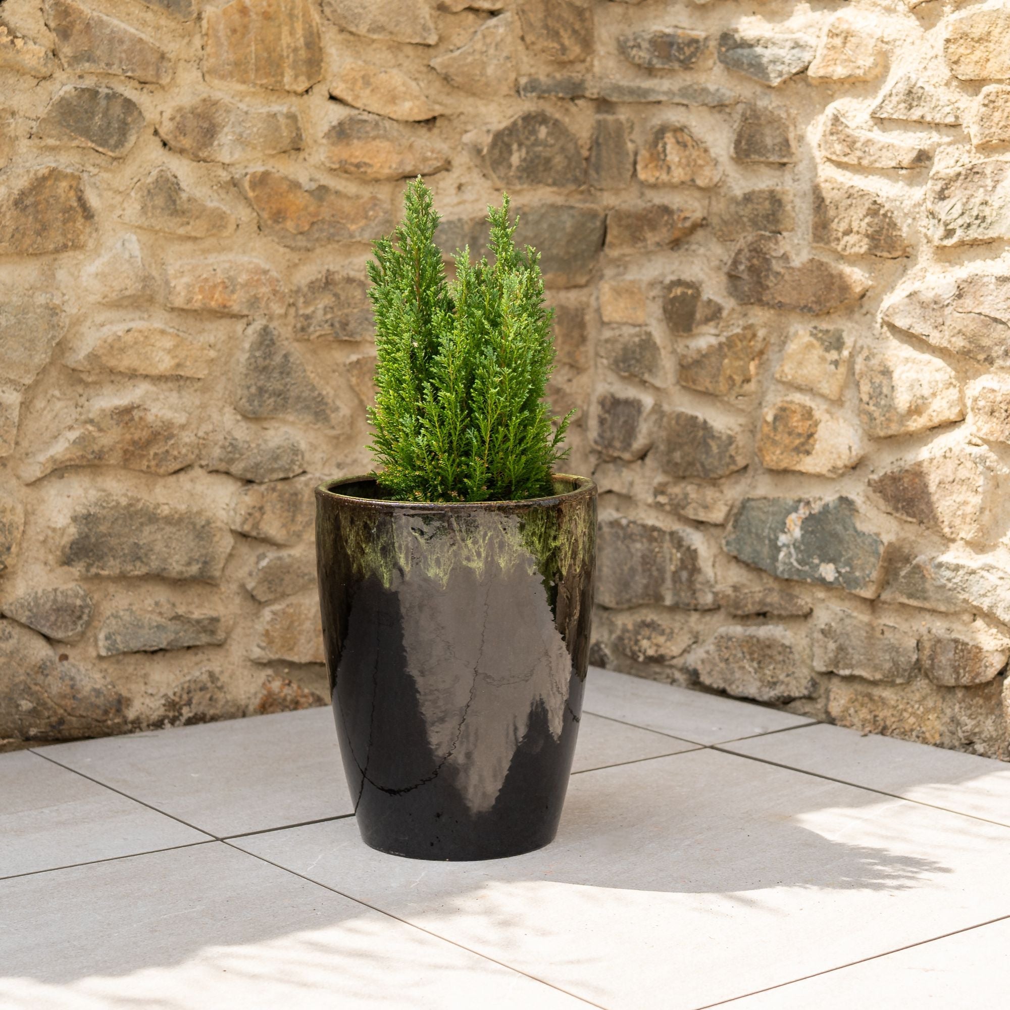 Vaso MAZARIN 27x34cm nero & verde
