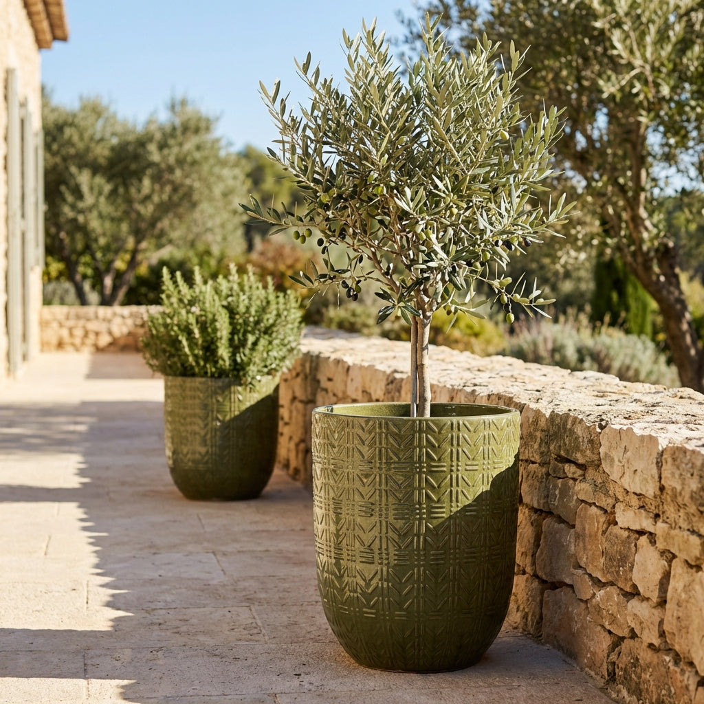 Pot MERCURE 51x64cm diepgroen