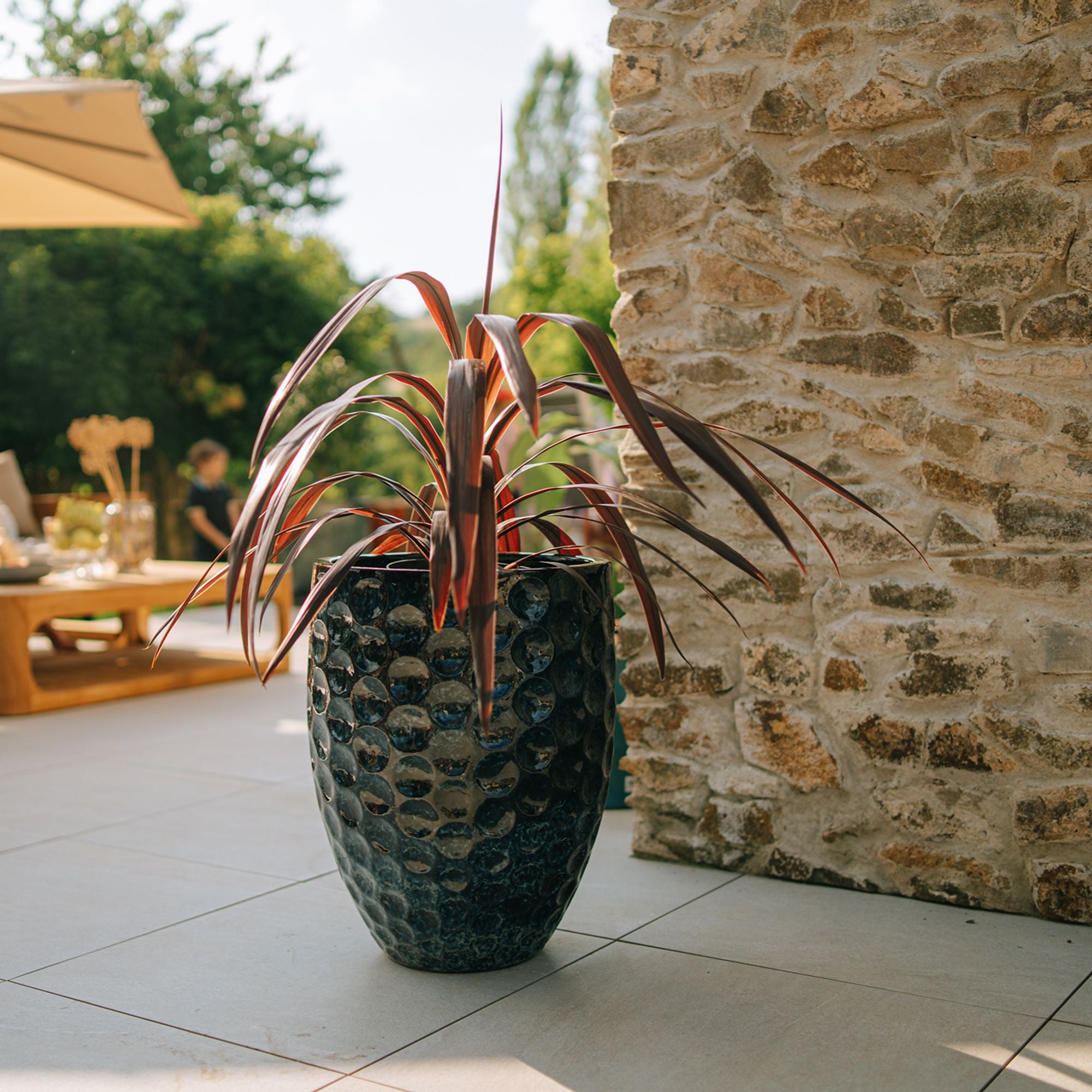 Pot MEROVEE 42x55cm bleu abysse