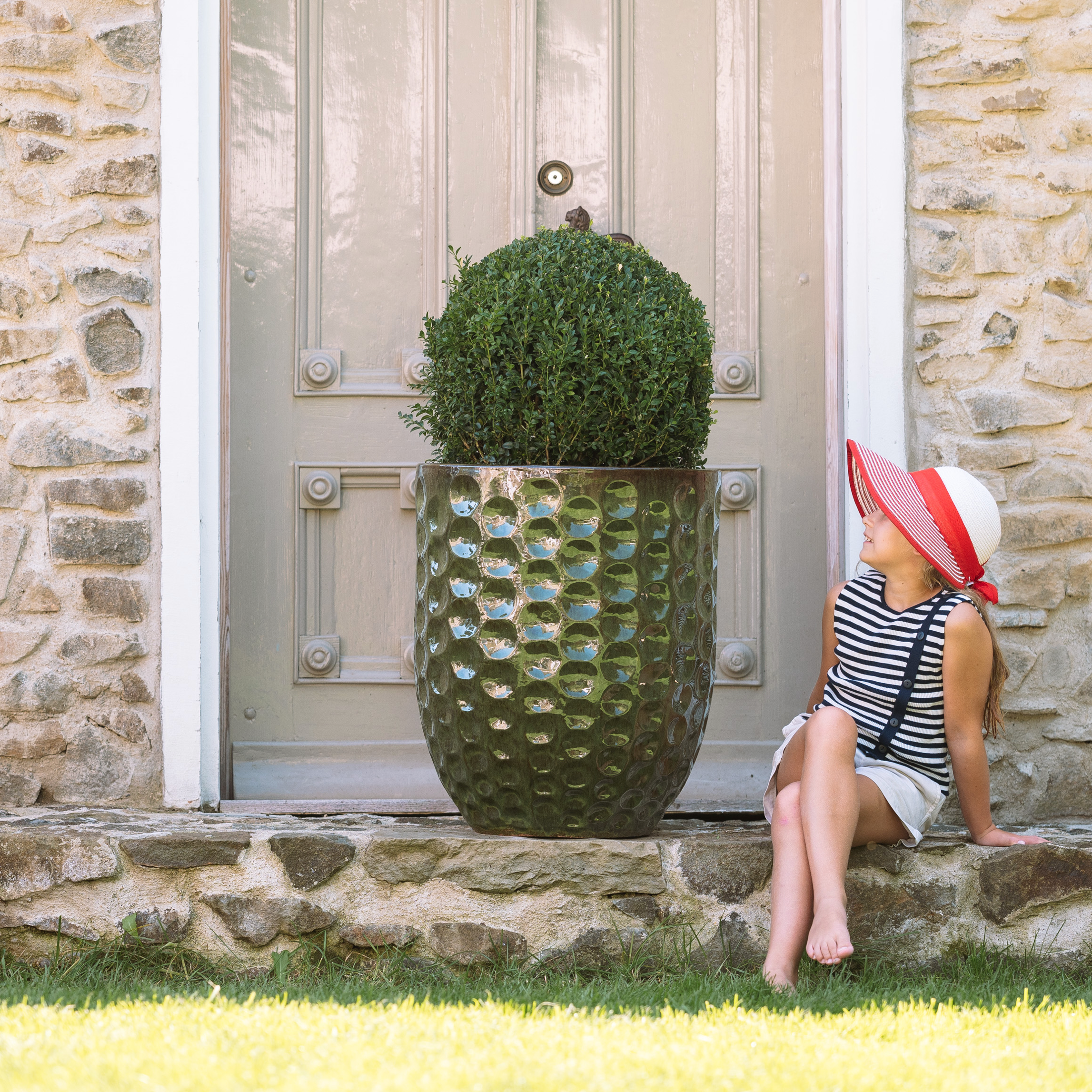 Pot MEROVEE 55x65cm vert tropical